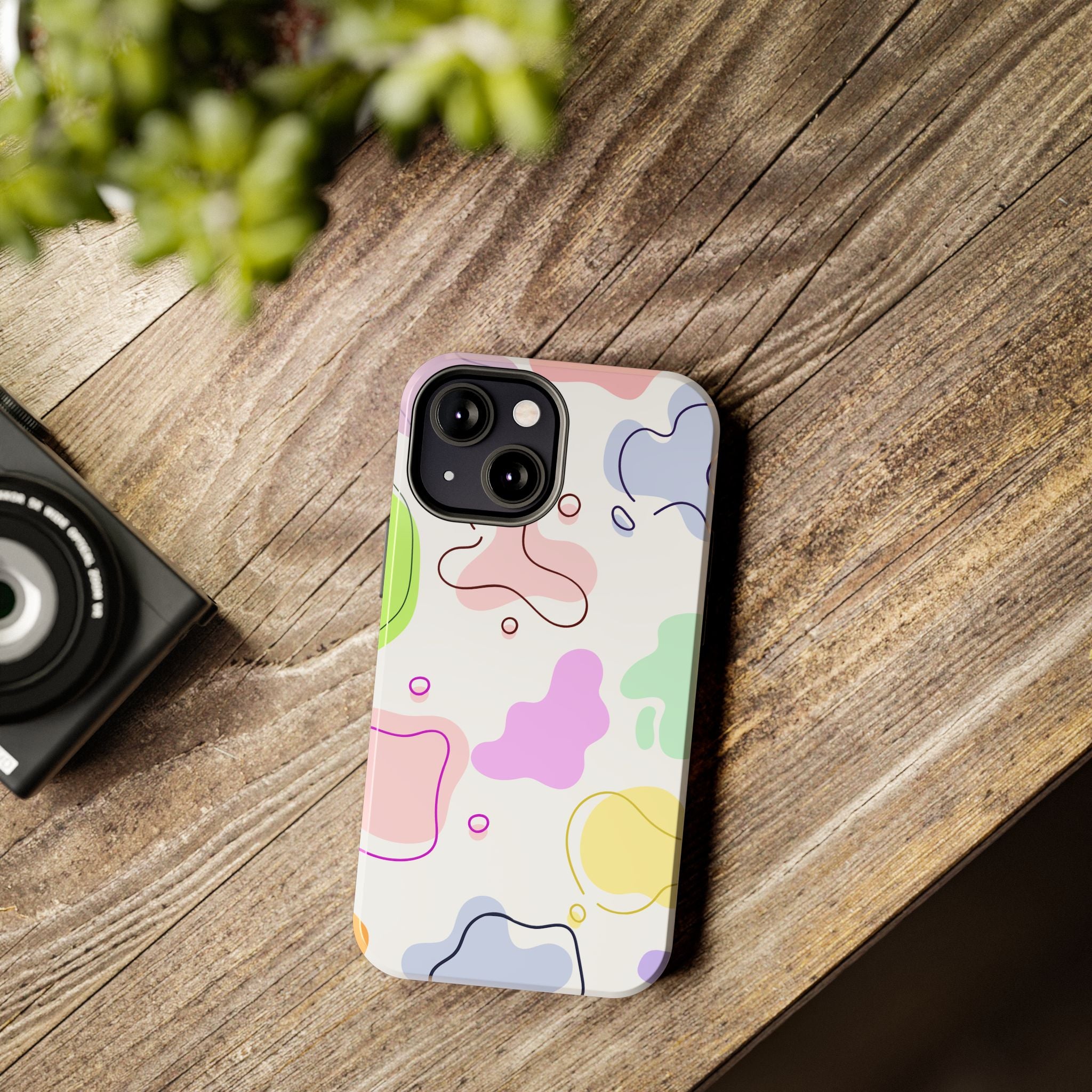 Colorful Pastel Abstract Patern, Elegant Phone Cases, Stylish Phone Covers, Chic Phone Protectors, Fashionable Case for Her, Trendy Smartphone Accessories