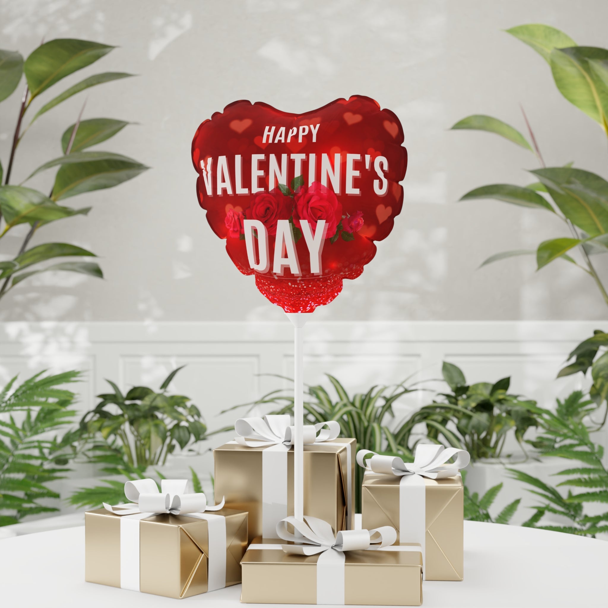 Valentine's Day Balloons, Full of Hearts - Romantic Heart-Shaped Decorations and Words, Love Anniversary Party Supplies