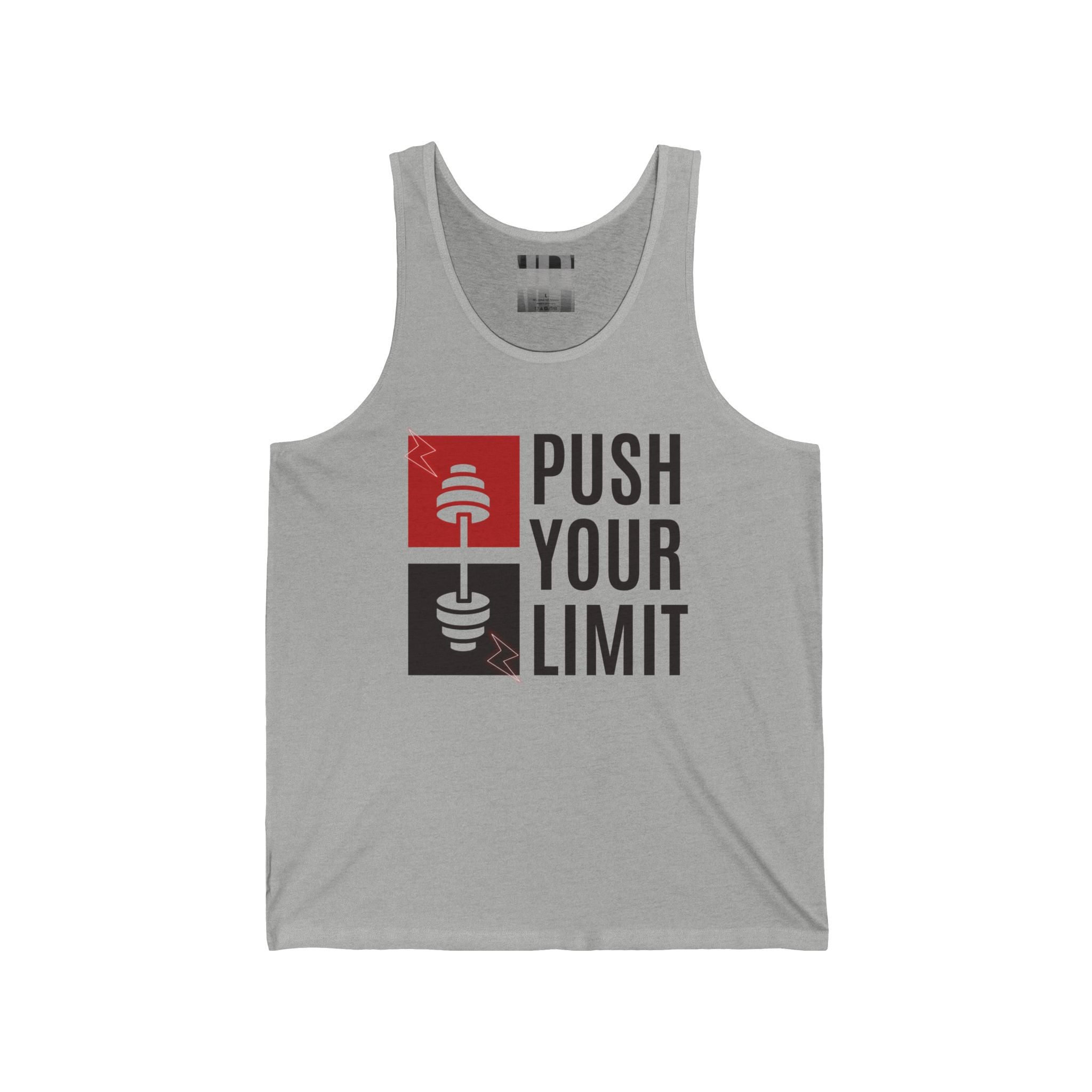 Push Your Limit, Gym Dudes Tank Top, Workout Sleeveless Shirt, Fitness Muscle Tee, Athletic Unisex Jersey Tank, Bodybuilding Tank, Exercise Vest