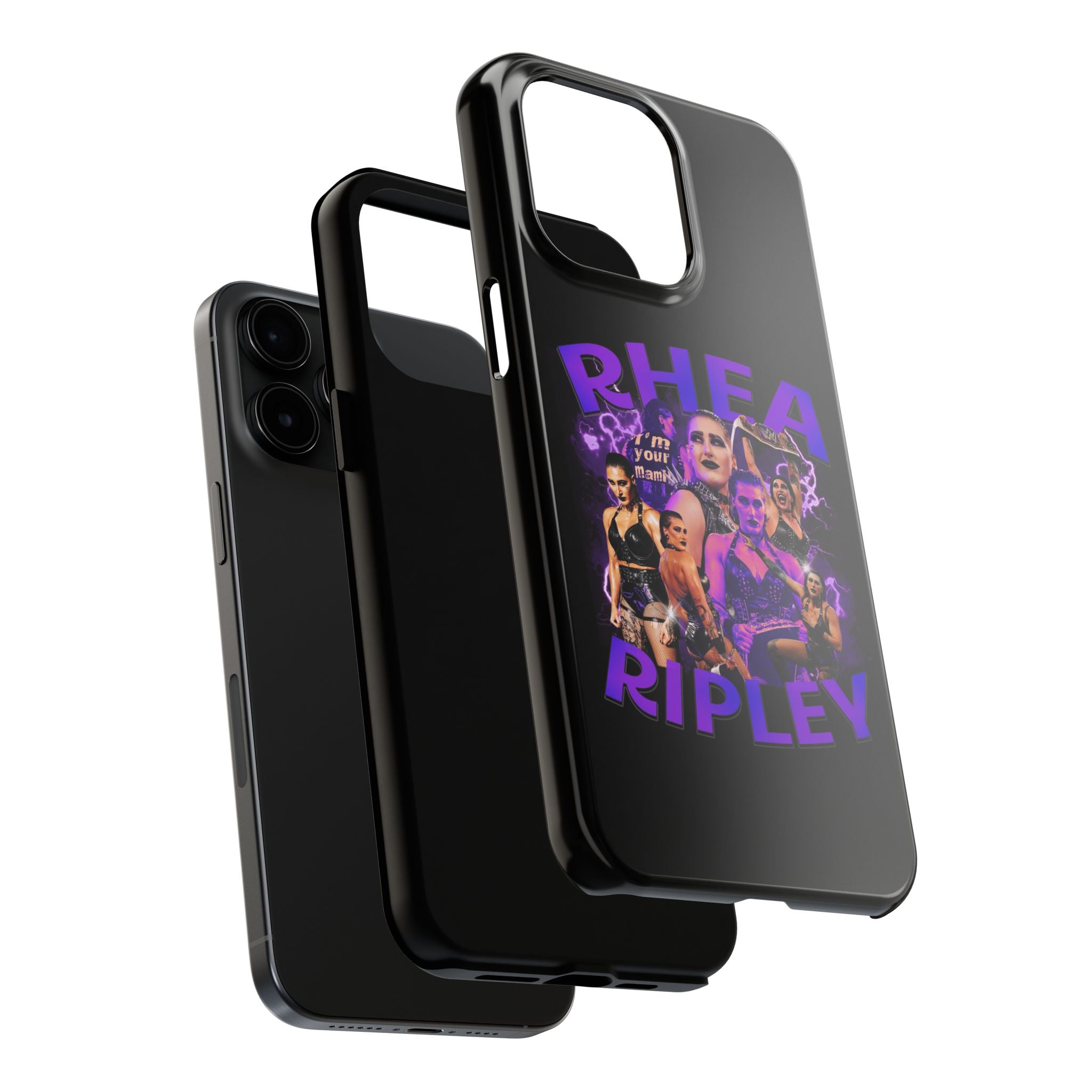 Rhea Ripley Graphic Portrait Design, iPhone and Samsung Case Cool Graphic Sports Fan Phone Case