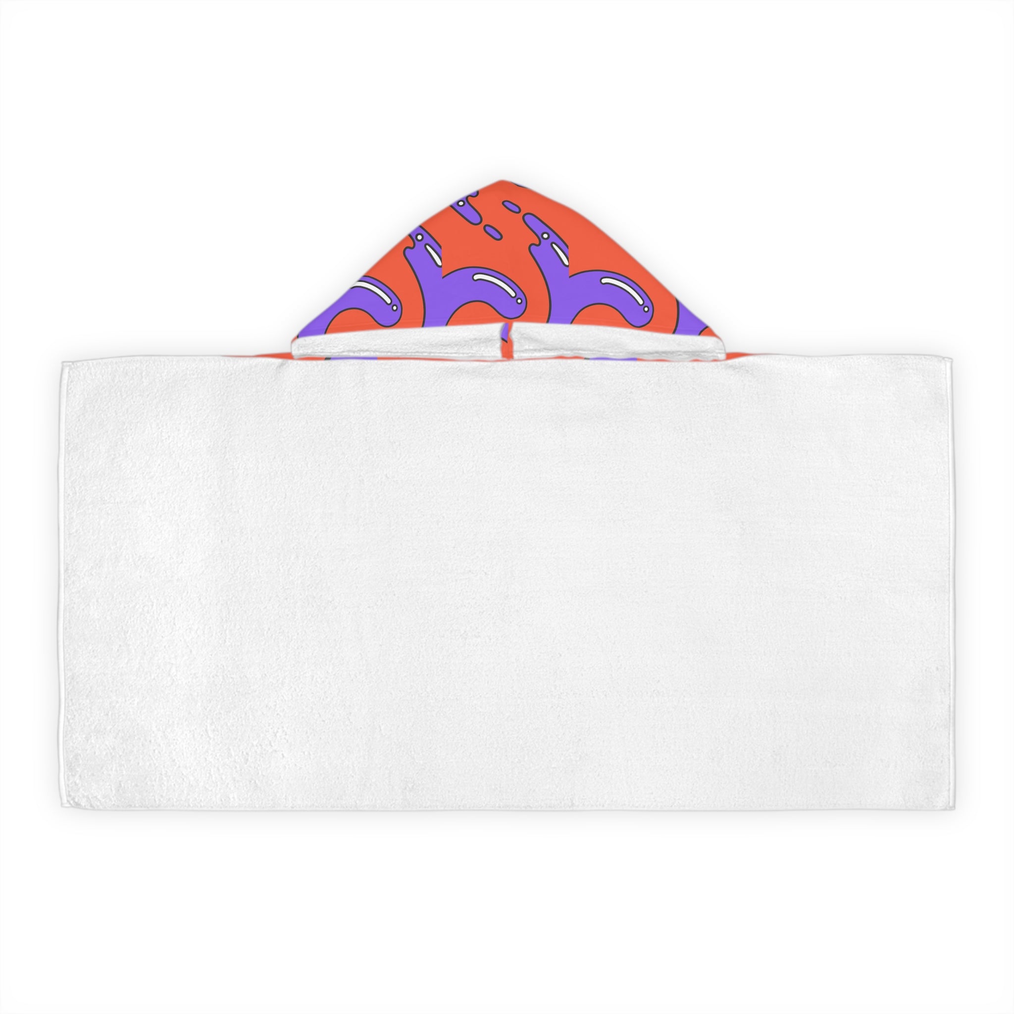 Orange and Violet Design Hooded Towel, Cute Designs - Youth Hooded Towel