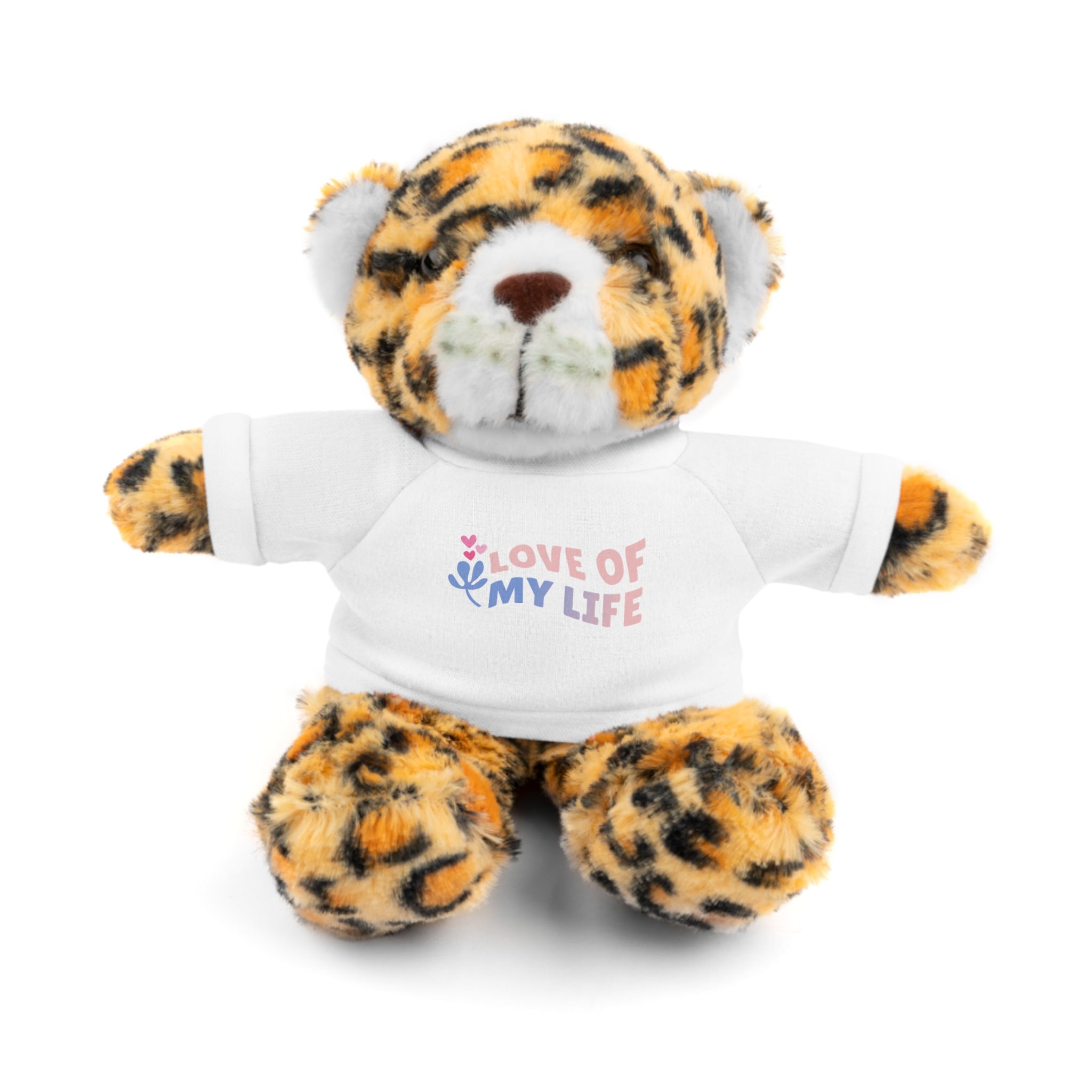 Teddy Bear Plushy, Love of My Life, Stuffed Animals Shirt Printed, Suitable for Soft Valentine's Day Gift