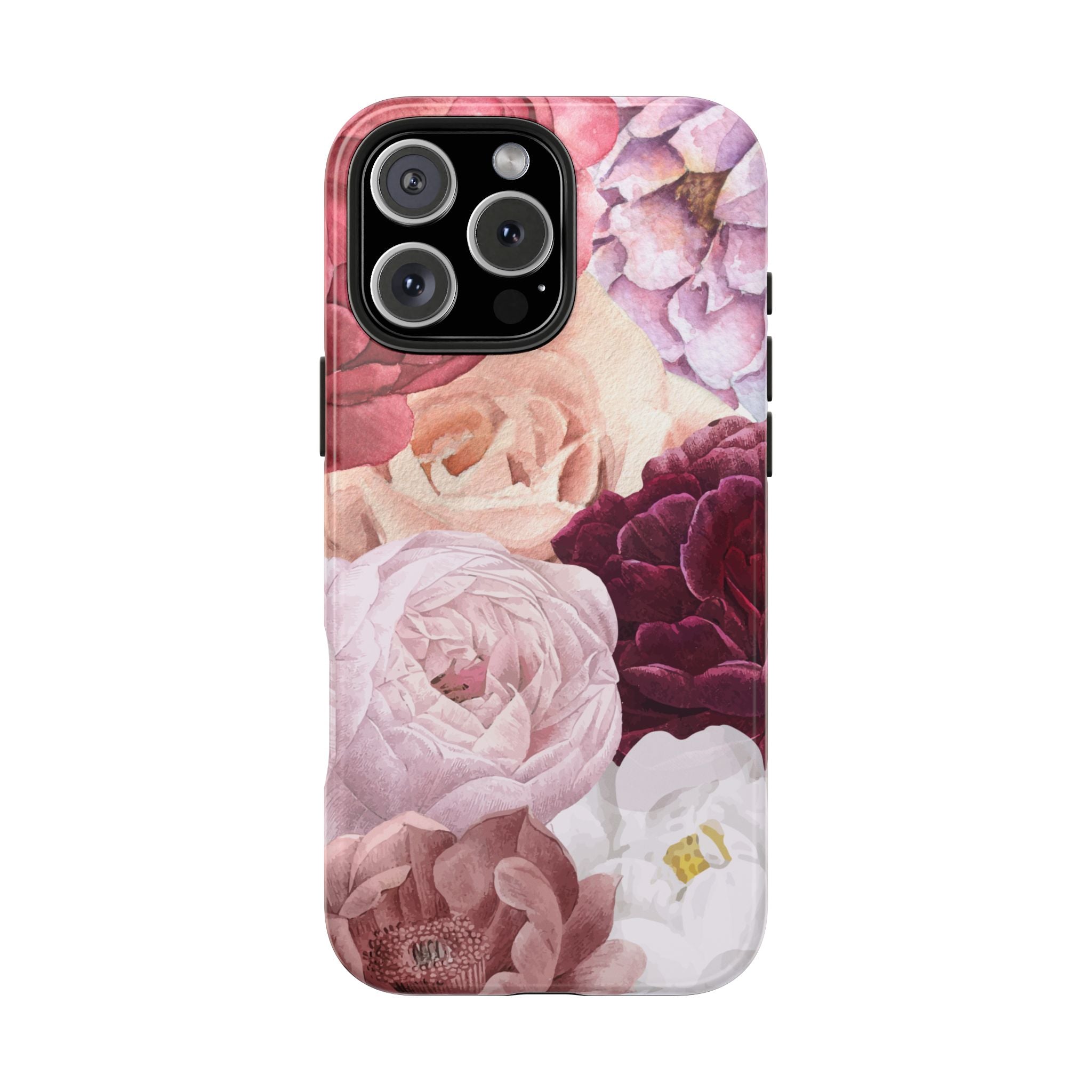 Pink Purple Watercolor Flower, Elegant Phone Cases, Stylish Phone Covers, Chic Phone Protectors, Fashionable Case for Her, Trendy Smartphone Accessories