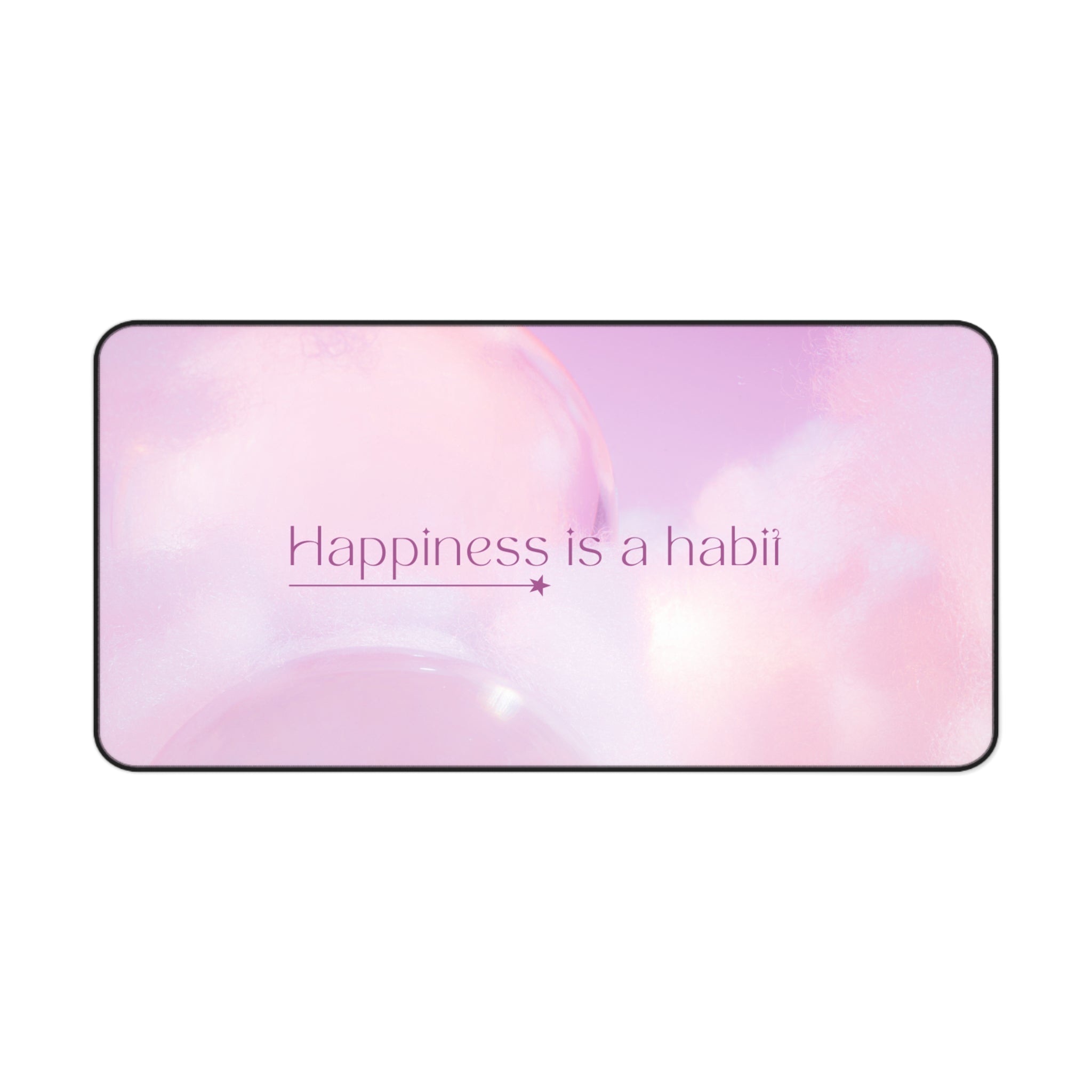 Happiness, Valentines Gift, Mouse Pad, Desk Matt for Desktop, Cute Desk Pad Mat, XXL Large Mouse Pad for Desk, Anti-Slip Big Mousepad with Stitched Edges, Keyboard Pad Mouse Mat for Computer