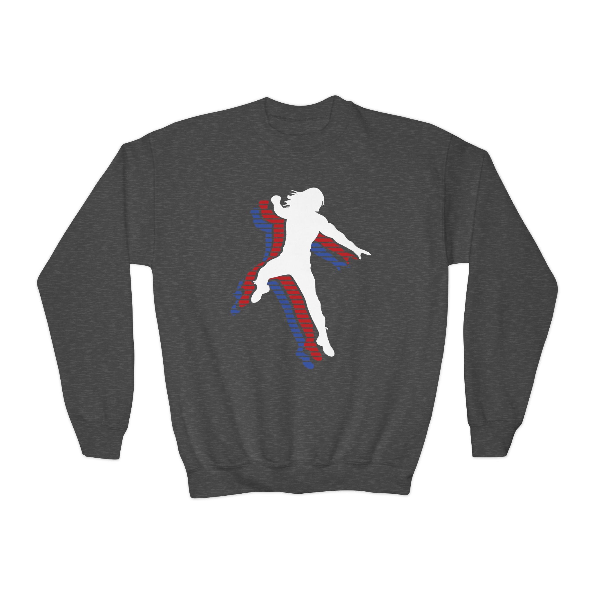 Roman Reigns Jump Tri-Color, Youth Sports Fan Crewneck Sweatshirt for Kids, Perfect Gift for Kids, Unisex Sweatshirt, Casual Outwear, Graphic Sweatshirt