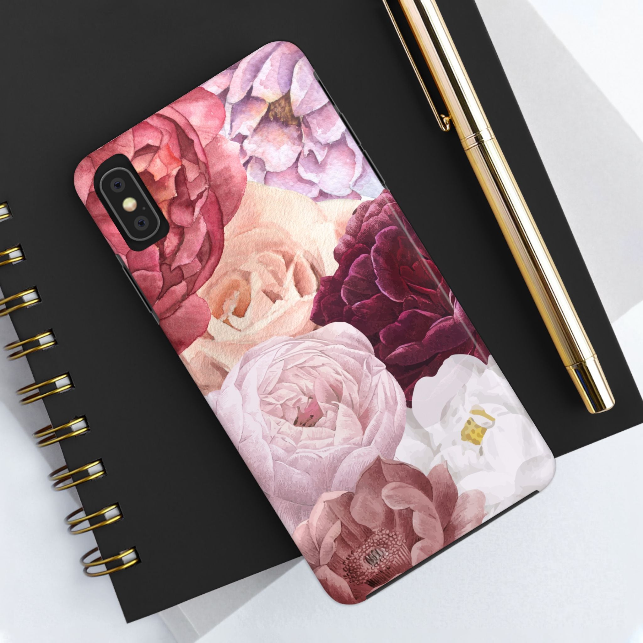 Pink Purple Watercolor Flower, Elegant Phone Cases, Stylish Phone Covers, Chic Phone Protectors, Fashionable Case for Her, Trendy Smartphone Accessories