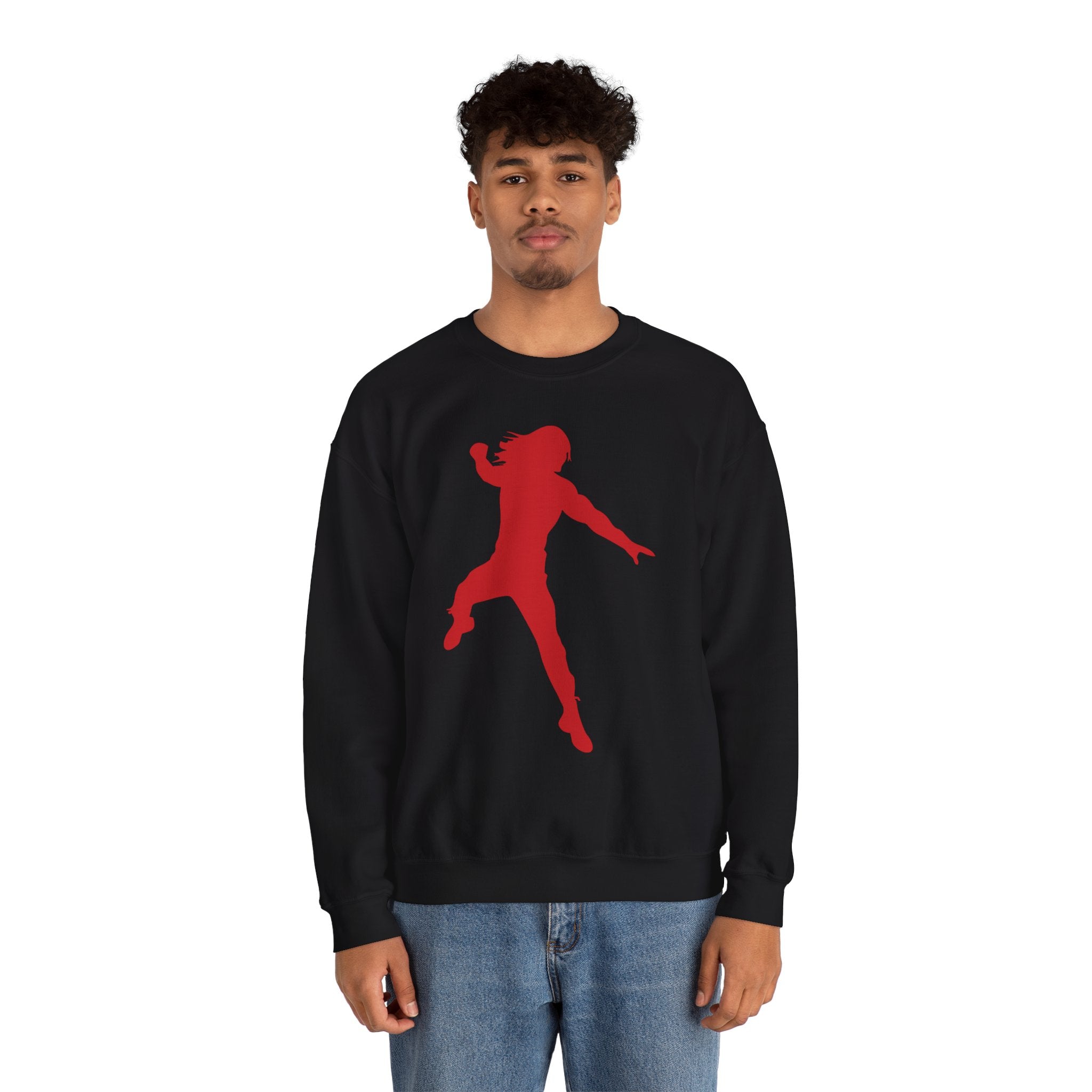 Roman Reigns Red Design, Wrestling Fan Unisex Sweatshirt - Gift for Him or Her, Casual Outwear, Graphic Design, Heavy Blend Crewneck Sweatshirt