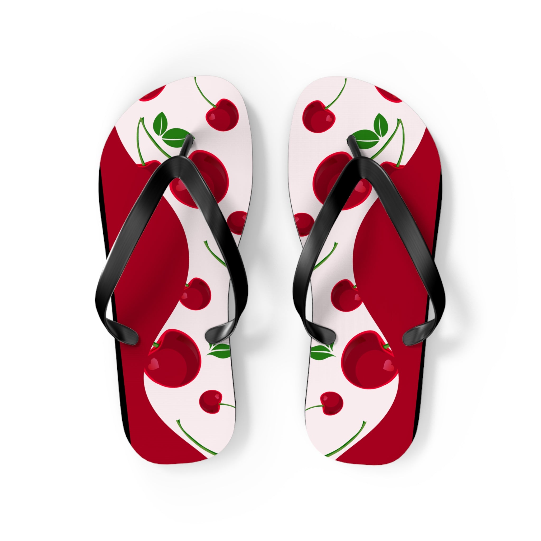 Red Cherries, Flip Flops for Women, Cute Designs, Everyday Use, Indoor Sleepers