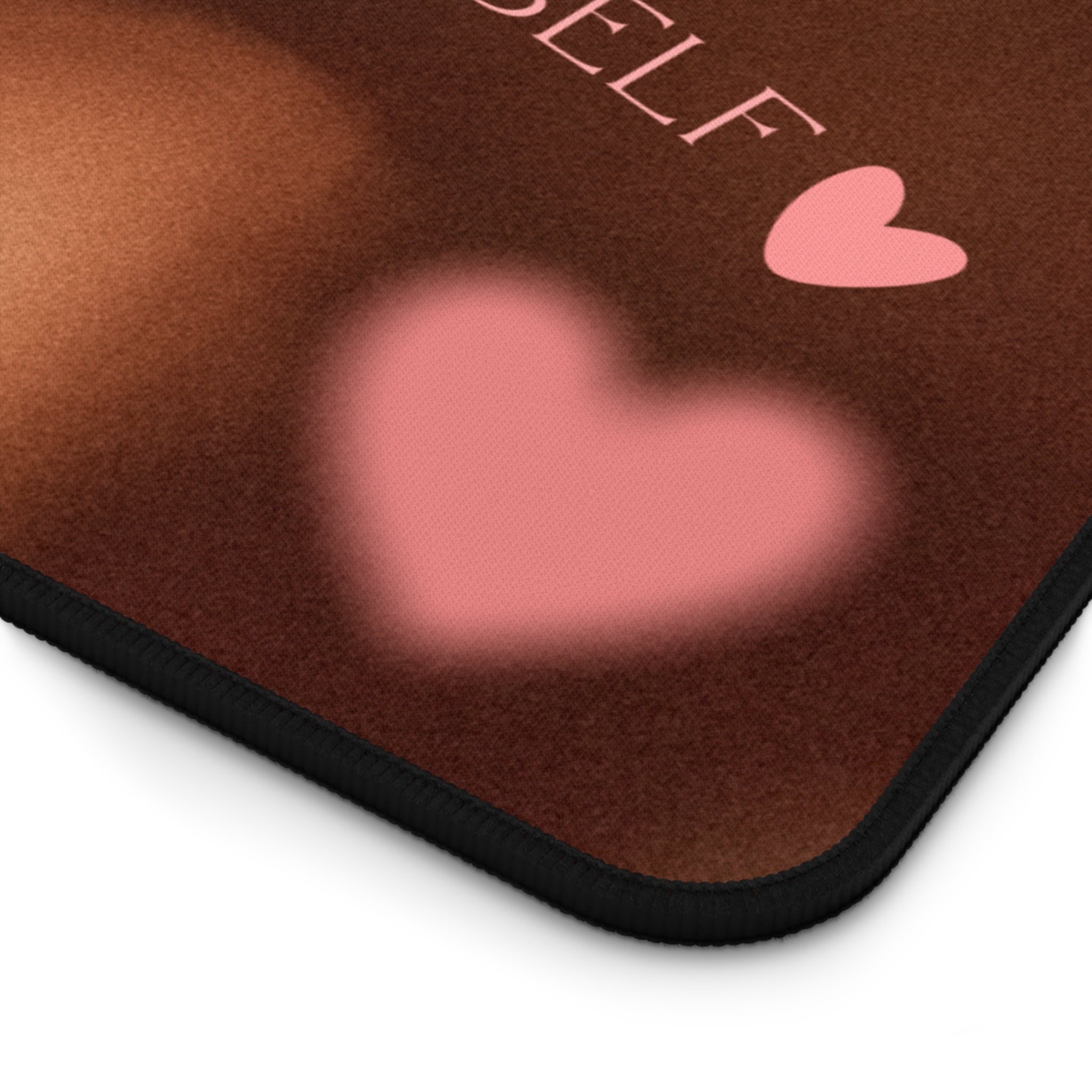 Pink and Brown Soft Aesthetic, Valentines Gift, Mouse Pad, Desk Matt for Desktop, Cute Desk Pad Mat, XXL Large Mouse Pad for Desk, Anti-Slip Big Mousepad with Stitched Edges, Keyboard Pad Mouse Mat for Computer