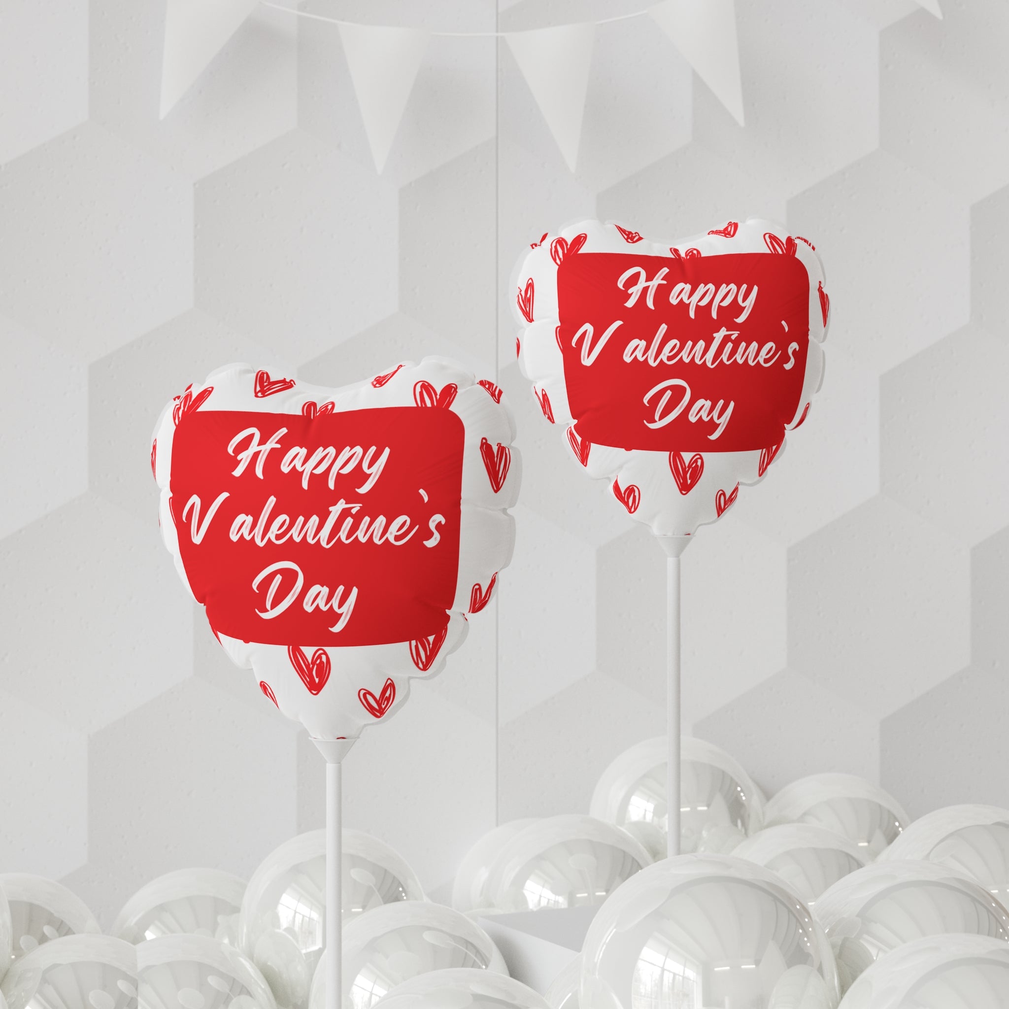 Valentine's Day Love - Balloons, Romantic Heart-Shaped Decorations and Words, Love Party Supplies, Anniversary Celebration