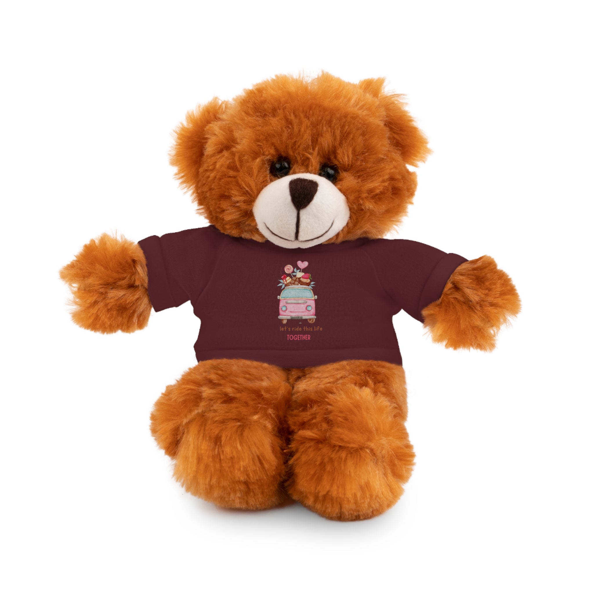 Colorful Bus with Sweet Treats Valentines Day Gifts for Her Him Kids Girlfriend Boyfriend Wife Mom Fiancée, Valentines Gifts for Women, Valentine's Day Teddy Bear, Funny Cute Stuffed Animal Plush Present for Birthday