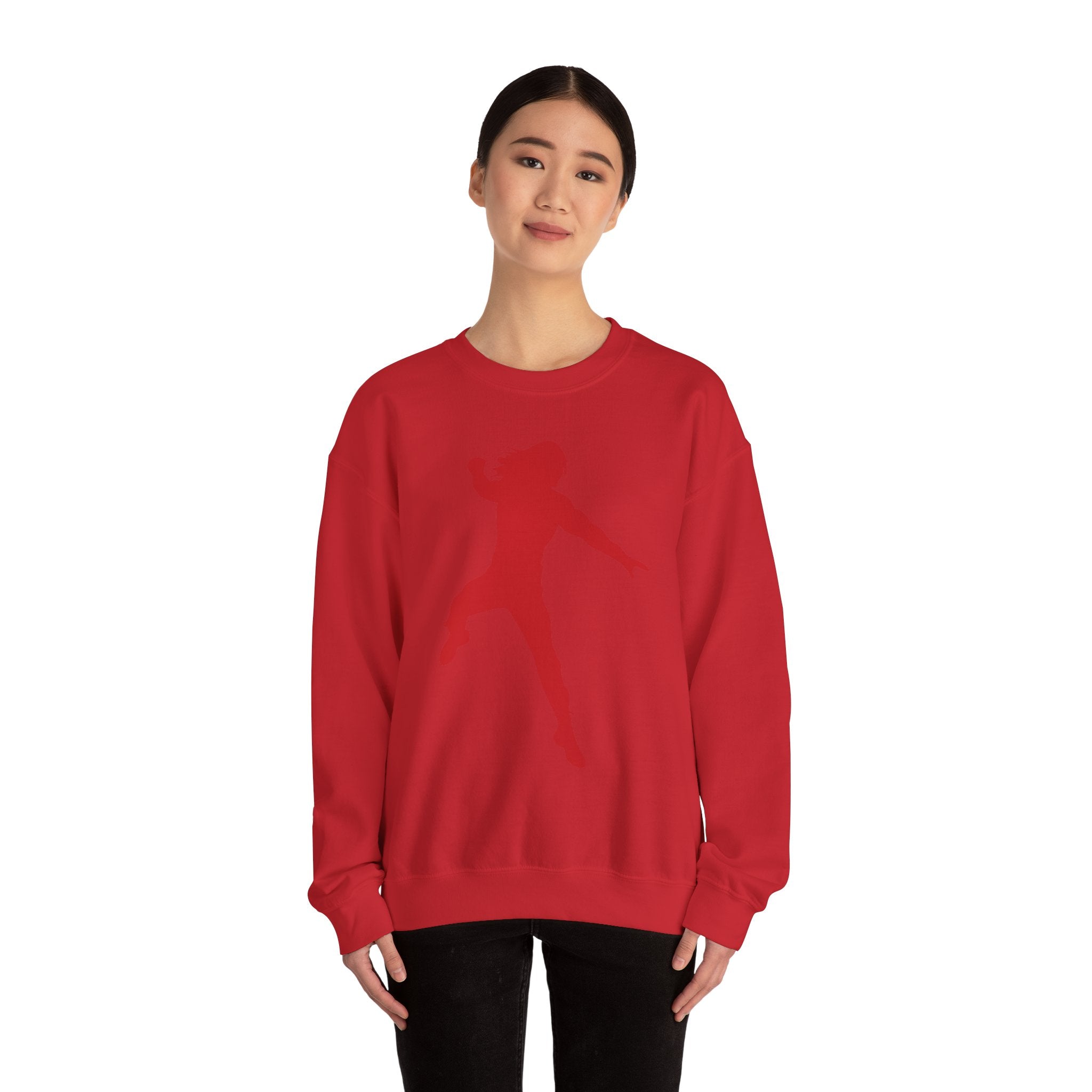 Roman Reigns Red Design, Wrestling Fan Unisex Sweatshirt - Gift for Him or Her, Casual Outwear, Graphic Design, Heavy Blend Crewneck Sweatshirt