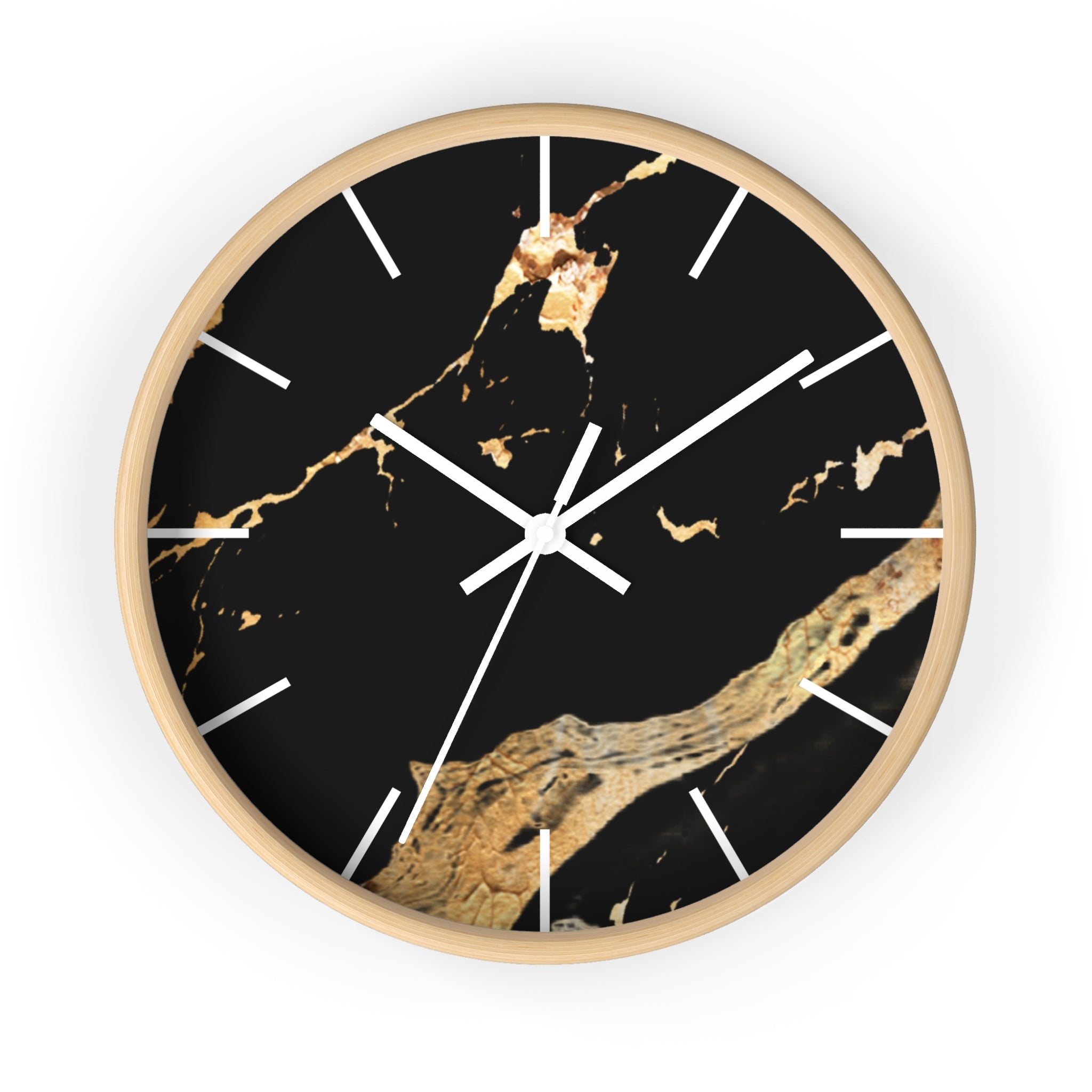 Black Gold Modern Marble Design, Elegant Wall Clock, Home Decor, Wall Art, Modern Decor for Home, Office, and Living Room