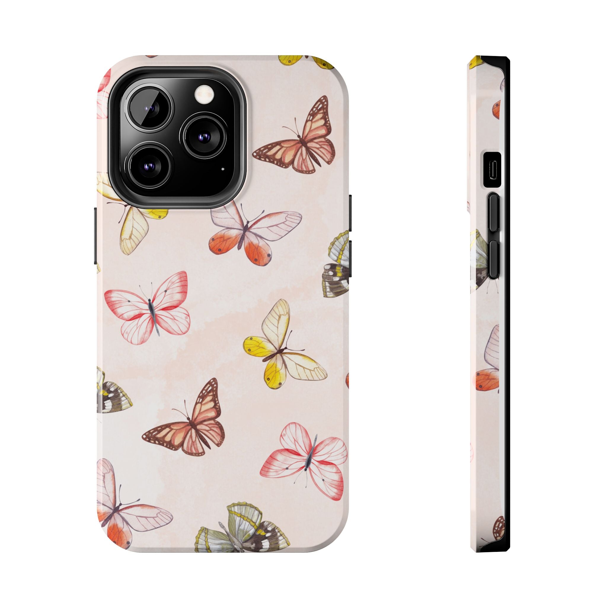 Pink Butterflies, Elegant Phone Cases, Stylish Phone Covers, Chic Phone Protectors, Fashionable Case for Her, Trendy Smartphone Accessories