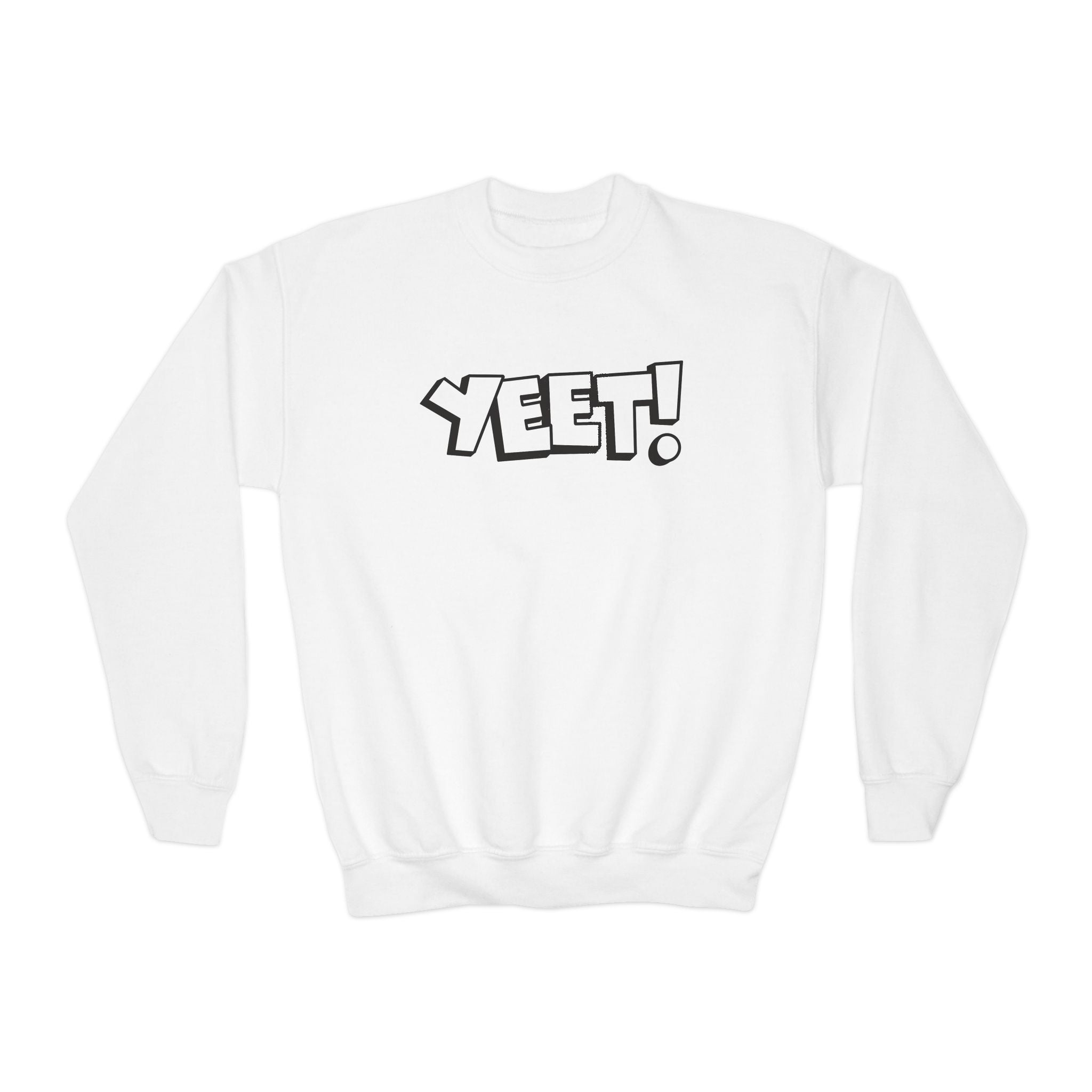 Yeet, Youth Sports Fan Crewneck Sweatshirt for Kids, Perfect Gift for Kids, Unisex Sweatshirt, Casual Outwear, Graphic Sweatshirt