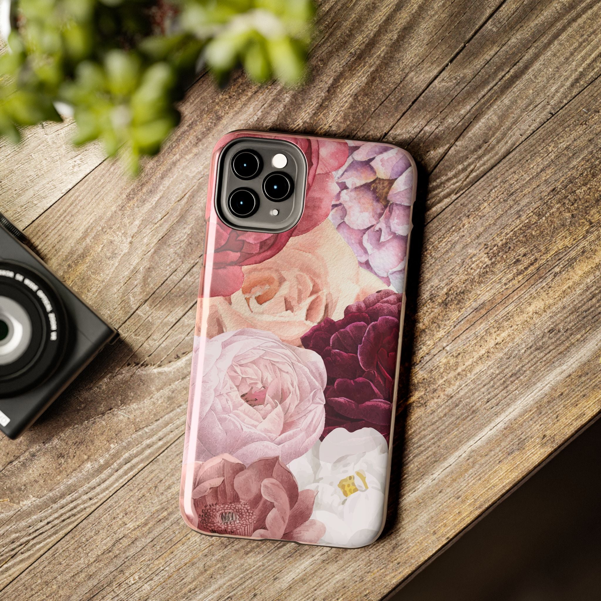 Pink Purple Watercolor Flower, Elegant Phone Cases, Stylish Phone Covers, Chic Phone Protectors, Fashionable Case for Her, Trendy Smartphone Accessories