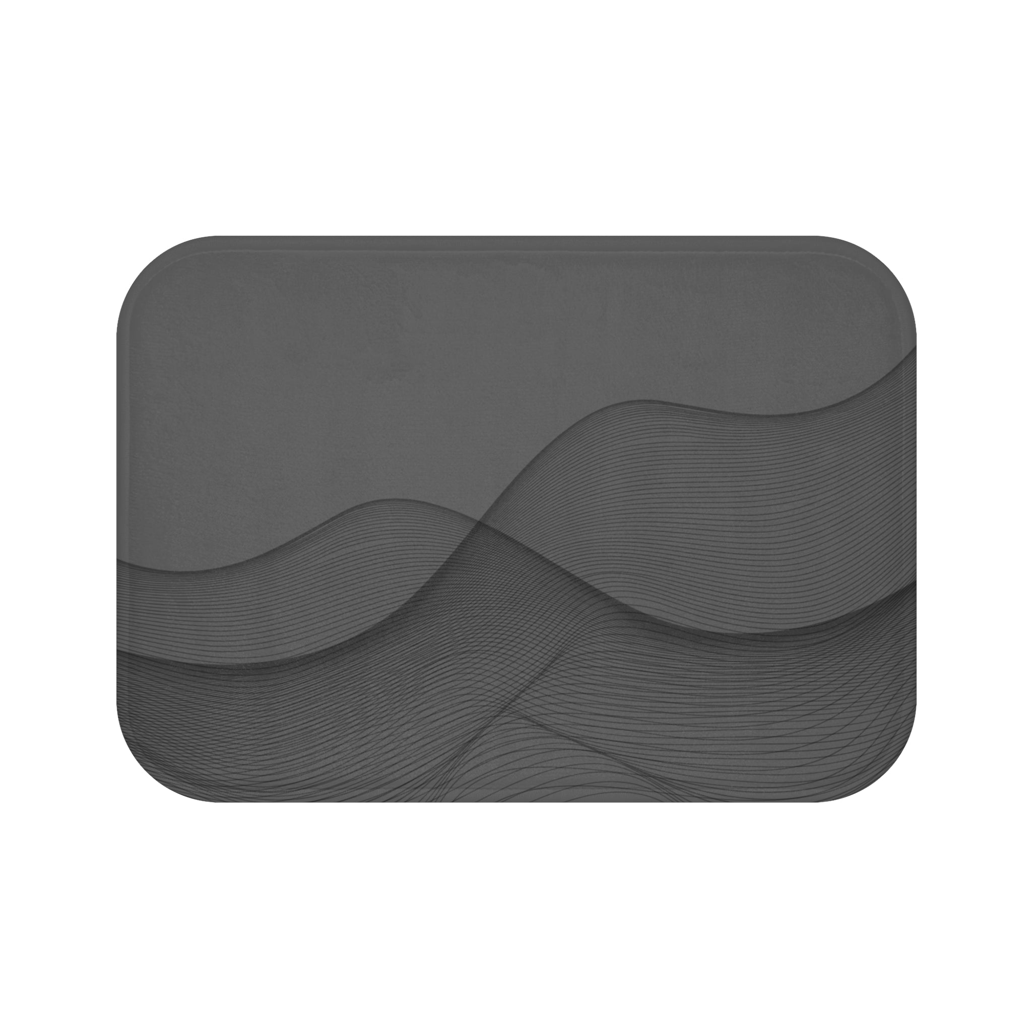 Gray Memory Foam Microfiber Bath Mat - Extra Soft Non-Slip Plush Shaggy Rug, Machine Washable, Bathroom Floor, Tub & Shower