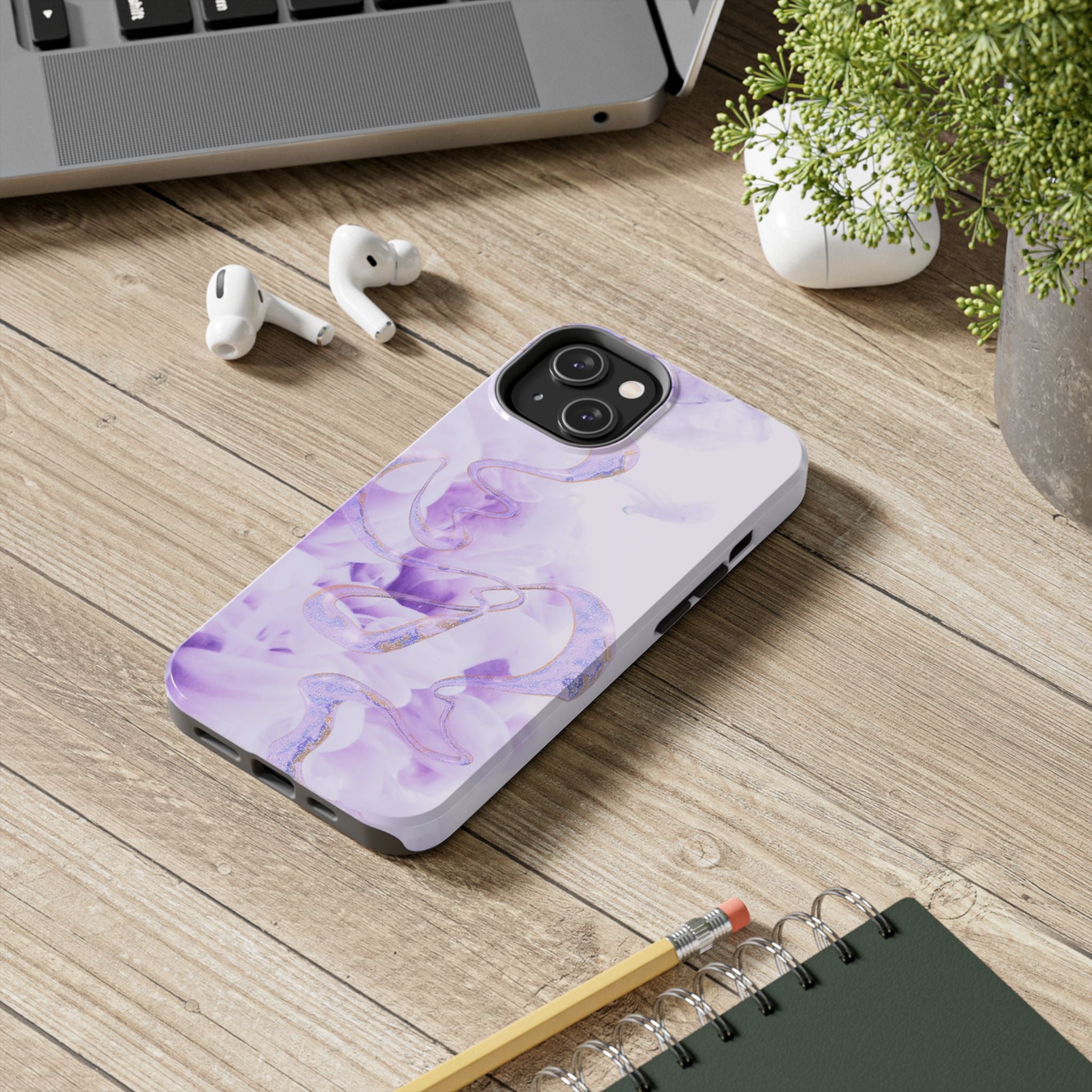 Abstract Purple Fluid Design, Elegant Phone Cases, Stylish Phone Covers, Chic Phone Protectors, Fashionable Case for Her, Trendy Smartphone Accessories