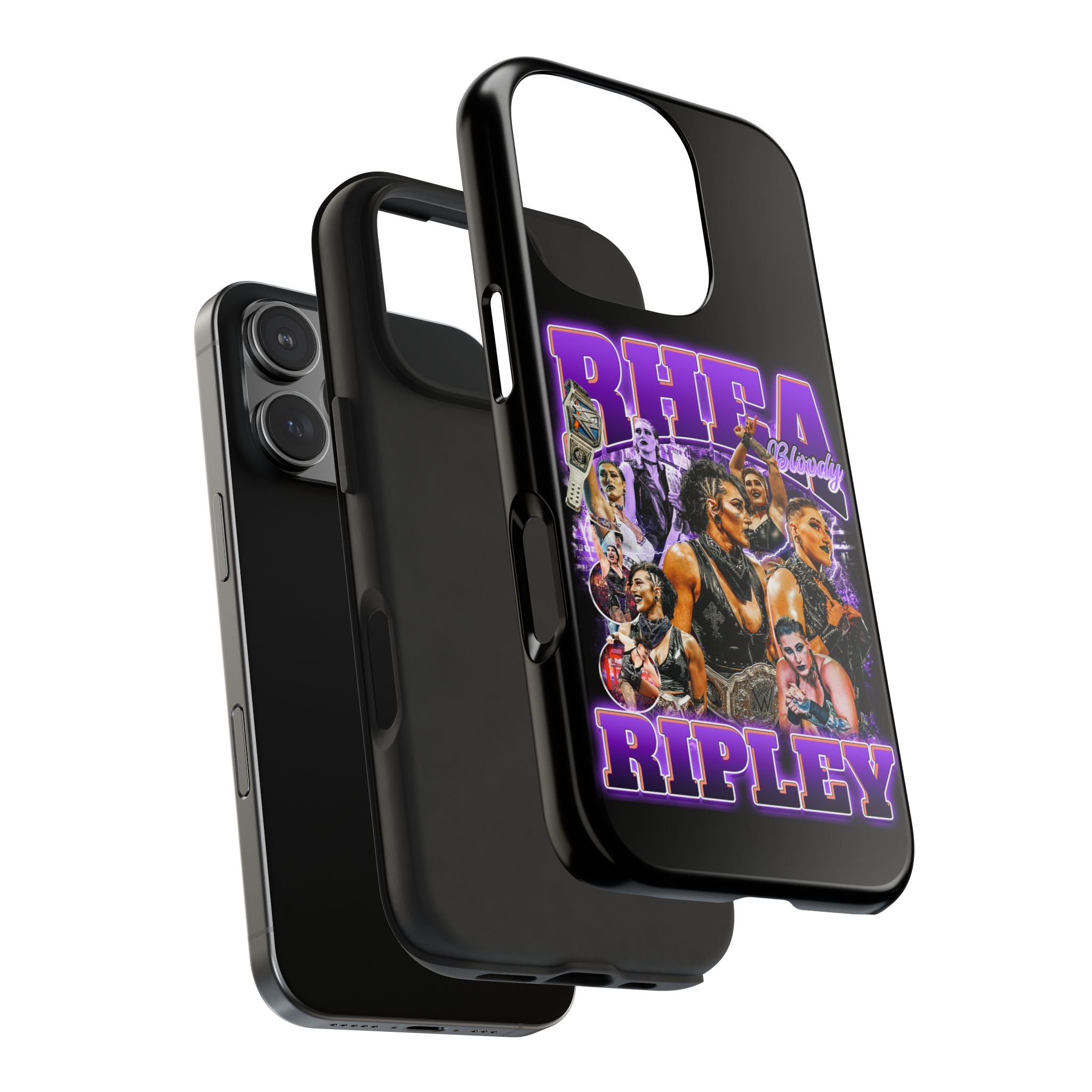 Rhea Ripley Graphic Portrait Design, iPhone and Samsung Case Cool Graphic Sports Fan Phone Case