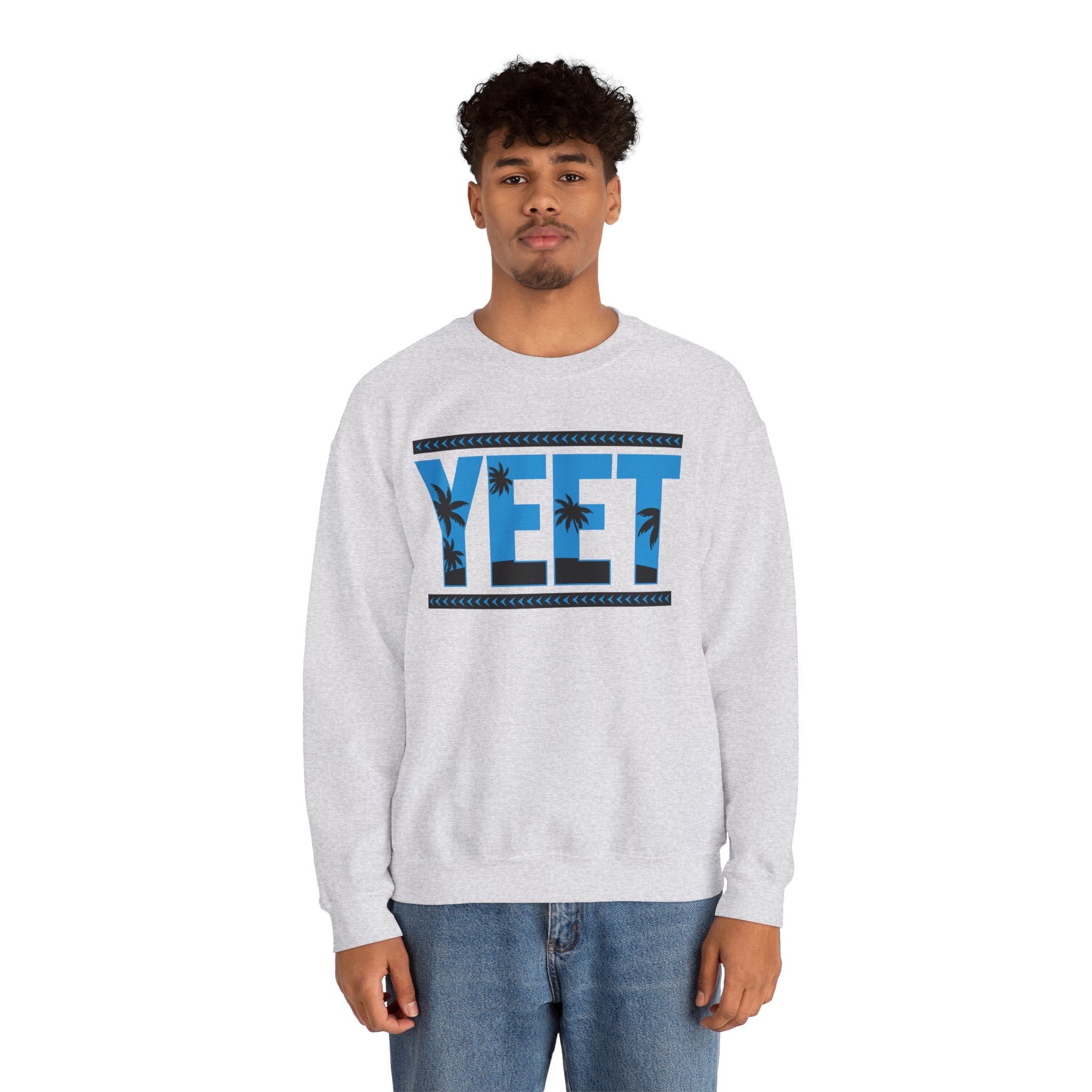 Blue Black Yeet Sweatshirt, Wrestling Fan Unisex Sweatshirt - Gift for Him or Her, Casual Outwear, Heavy Blend Crewneck Sweatshirt