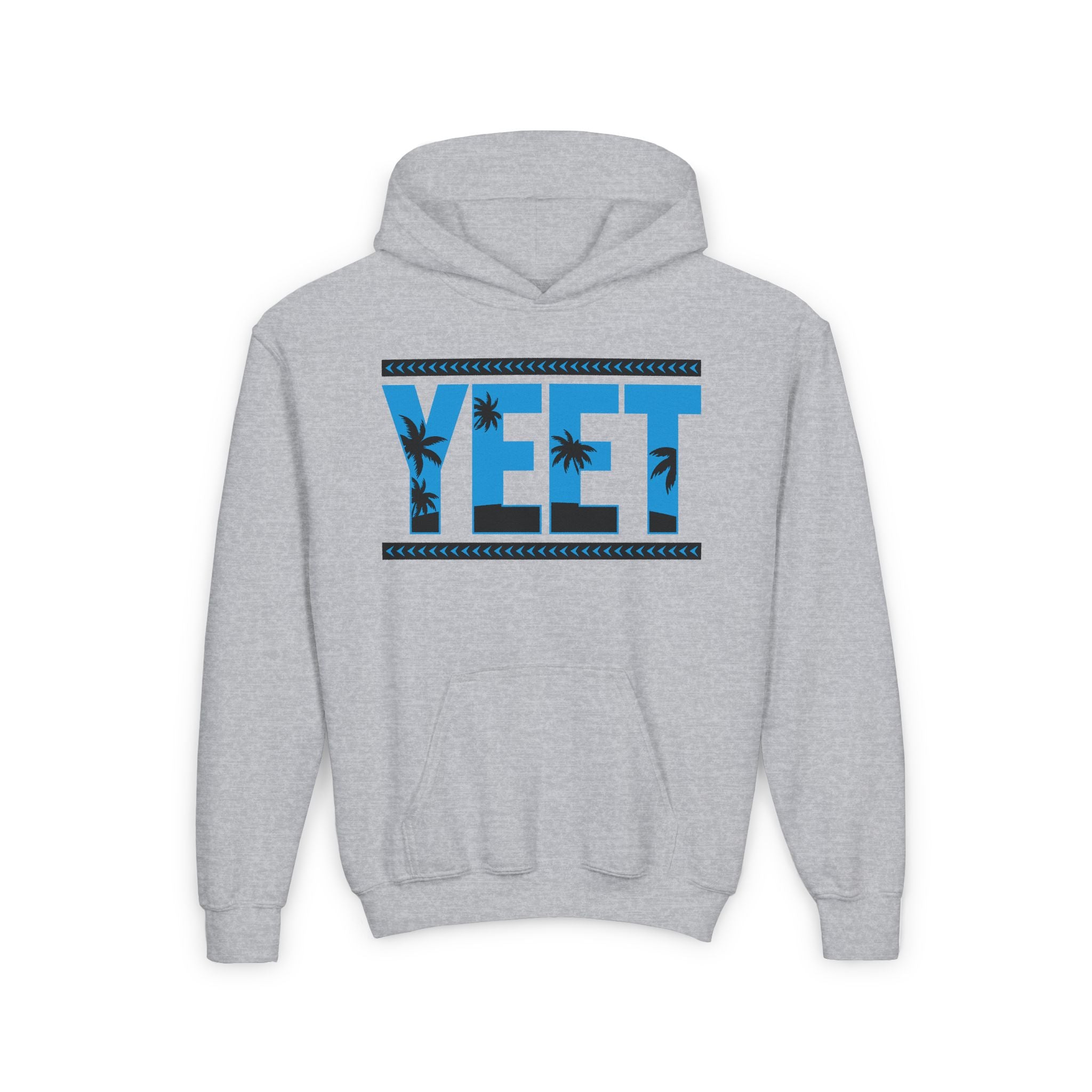 Yeet Two Color Blue Black Shirt Design, Sports Fan Kids Hoodies - Youth Heavy Blend Hooded Sweatshirt, Unisex Wrestling Fan Hoodies, Gift for Her-Him, Casual Outwear