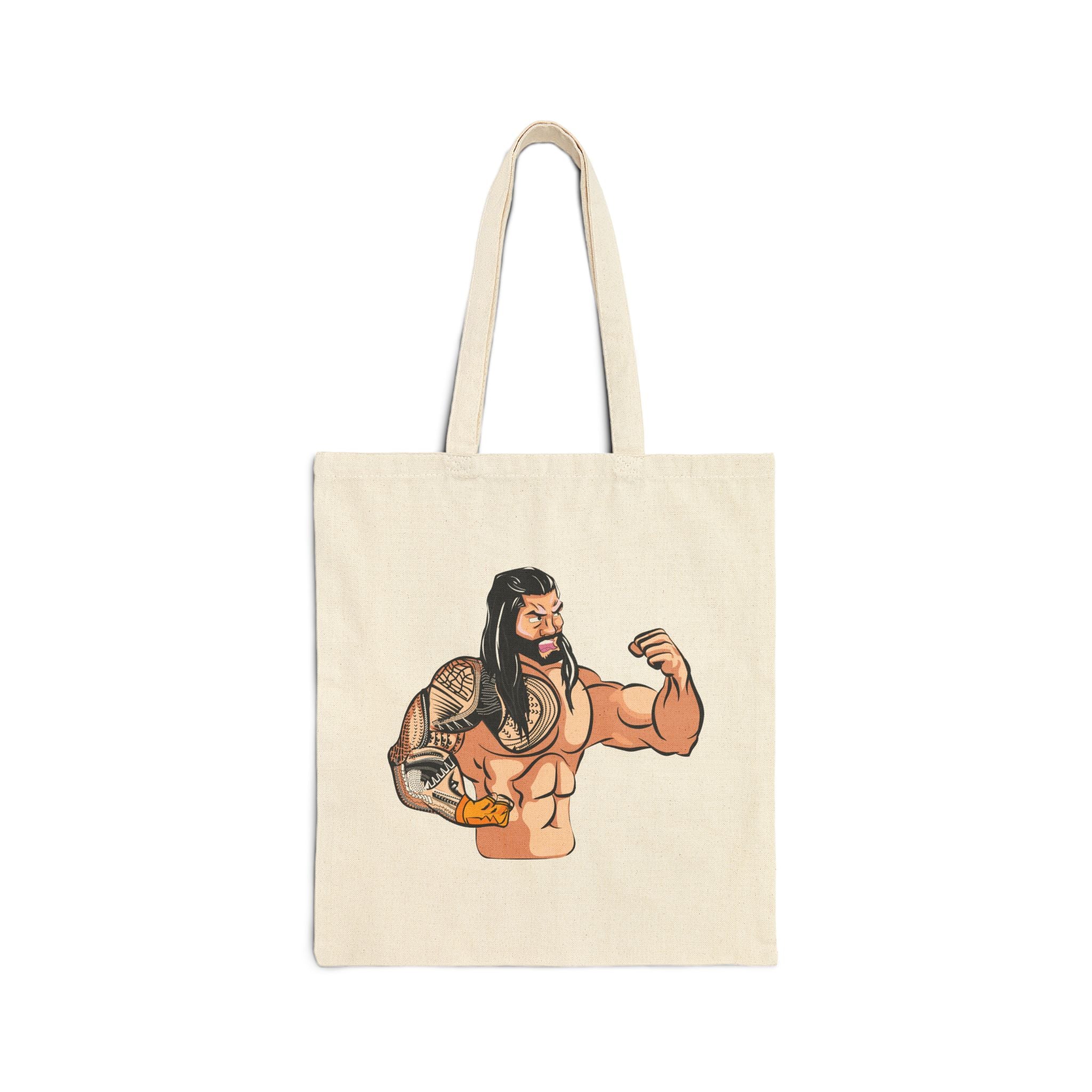 Roman Reigns Cartoon Design, Sports Fan Tote Bag, Unisex , Gift Tote Bag for Him-Her