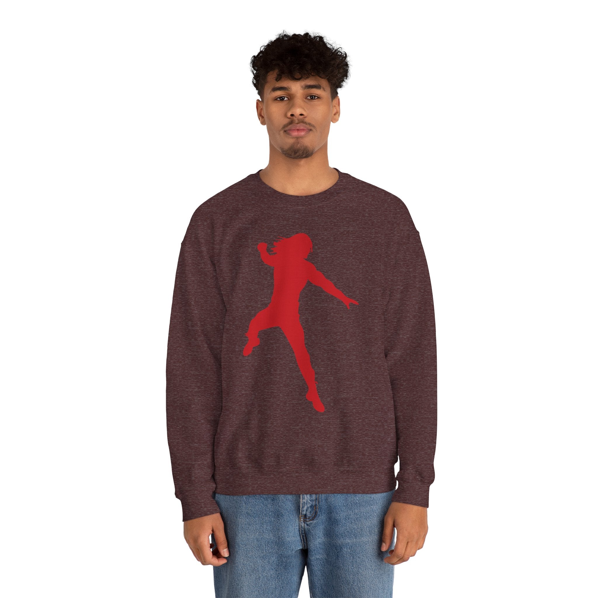 Roman Reigns Red Design, Wrestling Fan Unisex Sweatshirt - Gift for Him or Her, Casual Outwear, Graphic Design, Heavy Blend Crewneck Sweatshirt