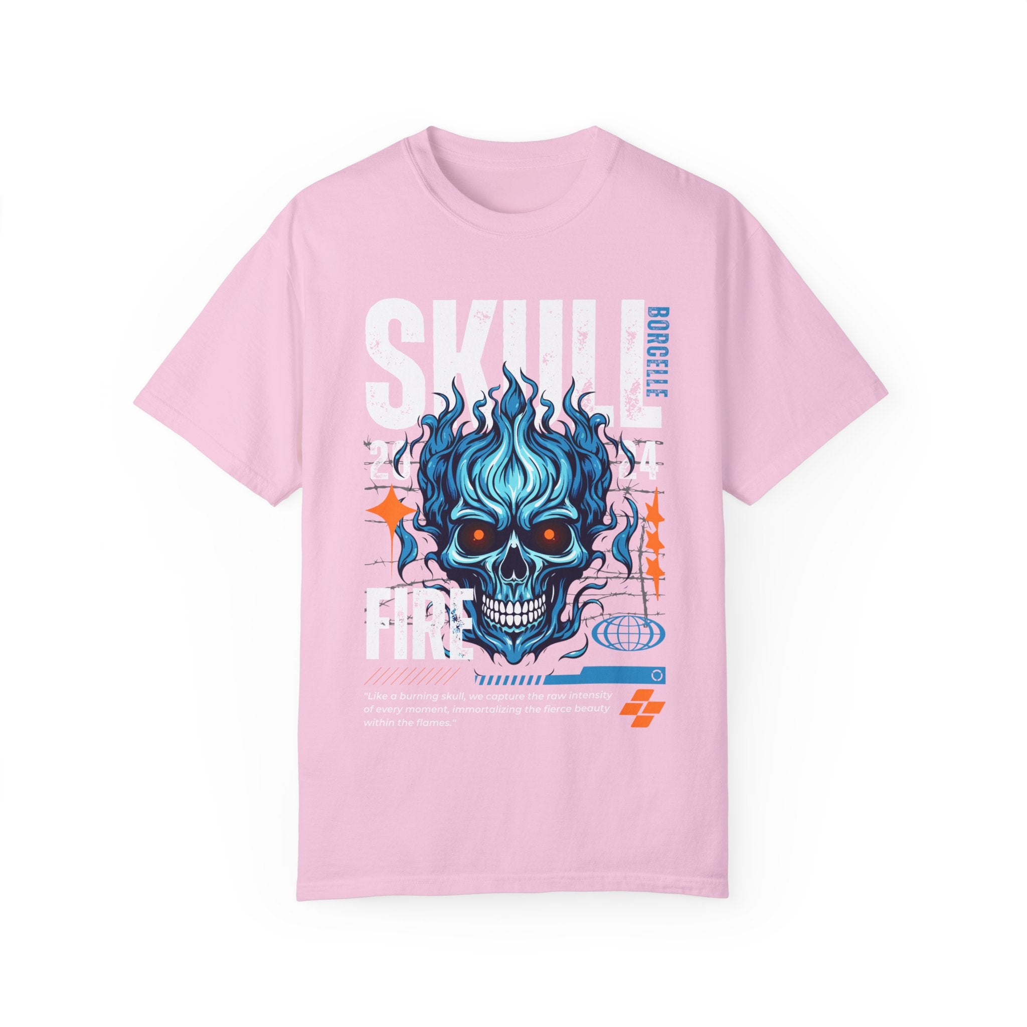 Skull Fire, Graphic Design Unisex T-shirt, Casual Cotton Outwear, Gift for Him- Gift for Her, Stylish Tee, Cool Shirt, Trendy Apparel, Comfortable Top,