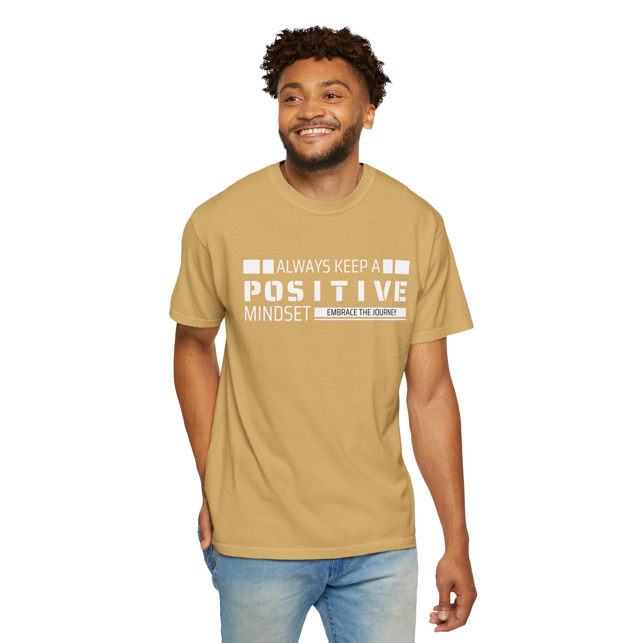 Always Keep A Positive Mindset, Graphic Design Unisex T-shirt, Casual Cotton Outwear, Gift for Him- Gift for Her, Stylish Tee, Cool Shirt, Trendy Apparel, Comfortable Top,