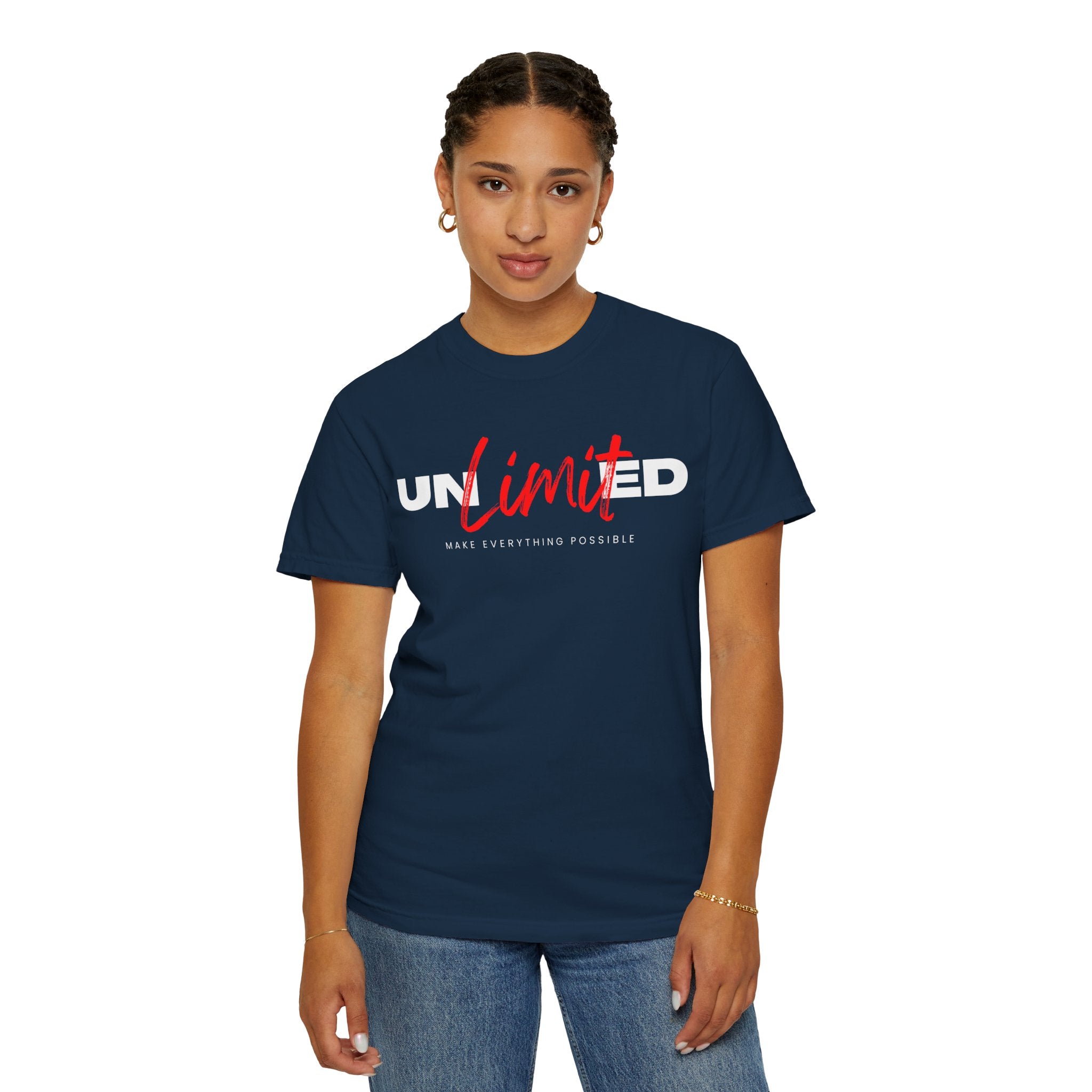 Unlimited, Make Everything Impossible, Graphic Design Unisex T-shirt, Casual Cotton Outwear, Gift for Him- Gift for Her, Stylish Tee, Cool Shirt, Trendy Apparel, Comfortable Top,