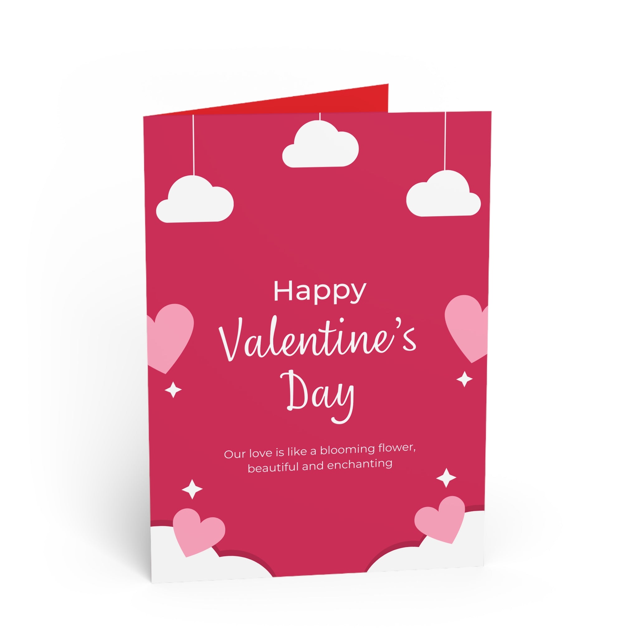 Red White, Happy Valentines Day Card for Wife Husband, Sweet Valentine's Day Cards for Girlfriend Boyfriend, Happy Valentine's Day Greeting Cards