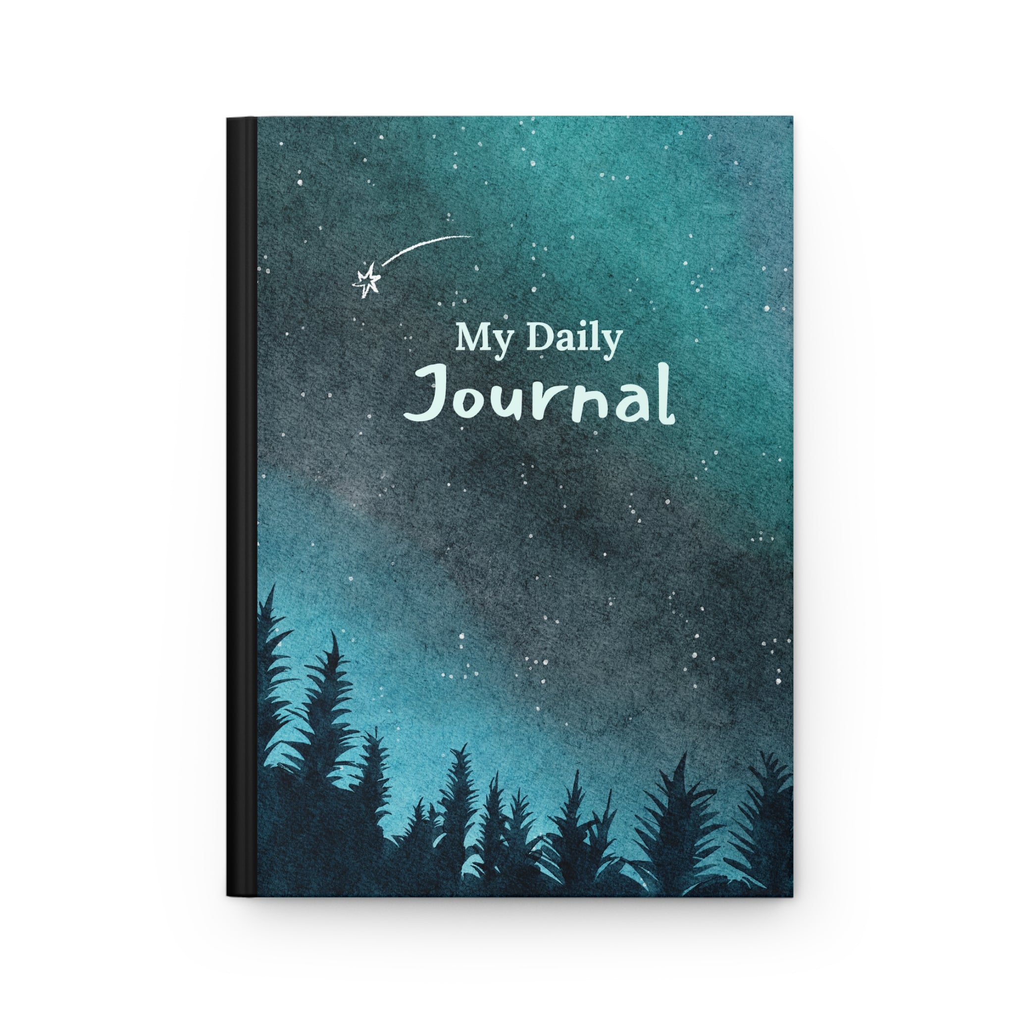 Dark Blue, My Daily Journal, Hardcover Journal Matte, Lined Pages Notebook for Writing, Bullet Journal, Travel Diary, Planner