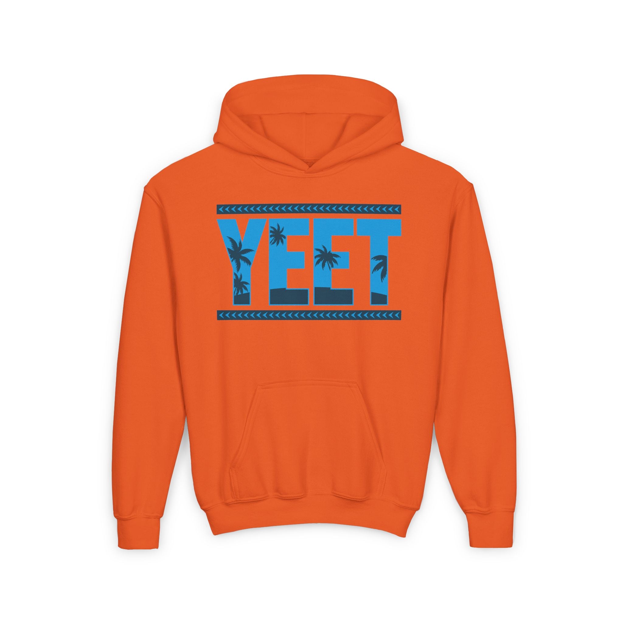 Yeet Two Color Blue Grey Shirt Design, Sports Fan Kids Hoodies - Youth Heavy Blend Hooded Sweatshirt, Unisex Wrestling Fan Hoodies, Gift for Her-Him, Casual Outwear