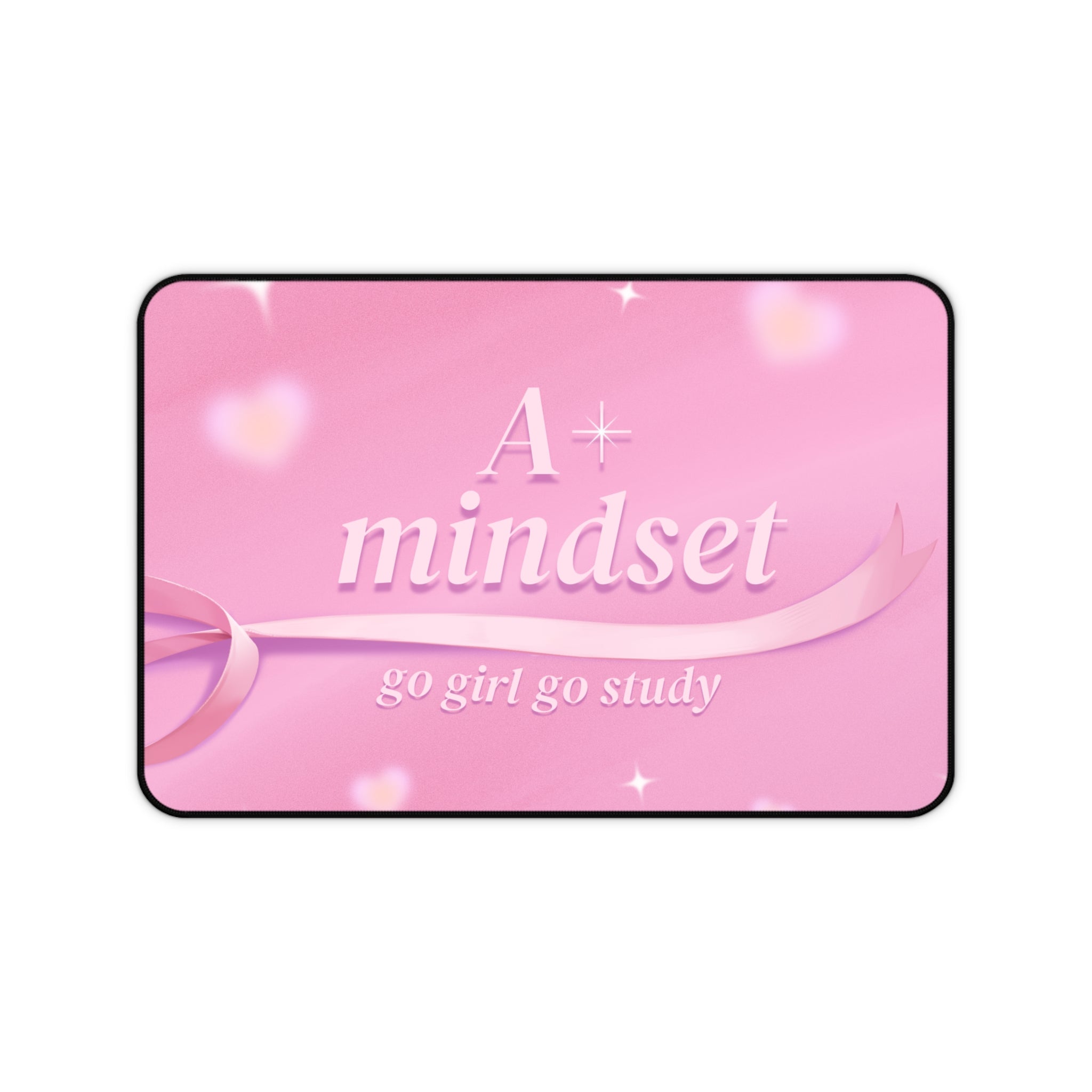 A+ Mindset, Valentines Gift, Mouse Pad, Desk Matt for Desktop, Cute Desk Pad Mat, XXL Large Mouse Pad for Desk, Anti-Slip Big Mousepad with Stitched Edges, Keyboard Pad Mouse Mat for Computer