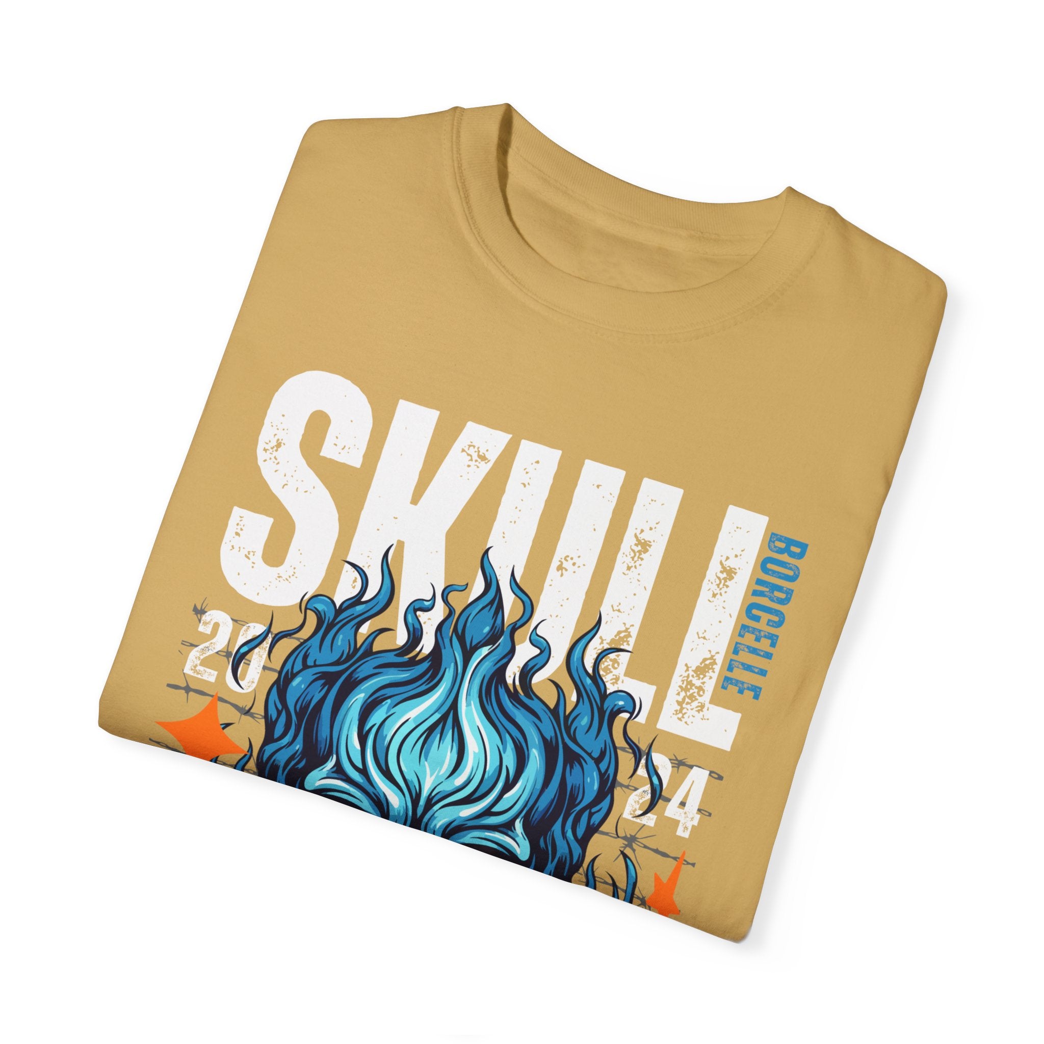 Skull Fire, Graphic Design Unisex T-shirt, Casual Cotton Outwear, Gift for Him- Gift for Her, Stylish Tee, Cool Shirt, Trendy Apparel, Comfortable Top,