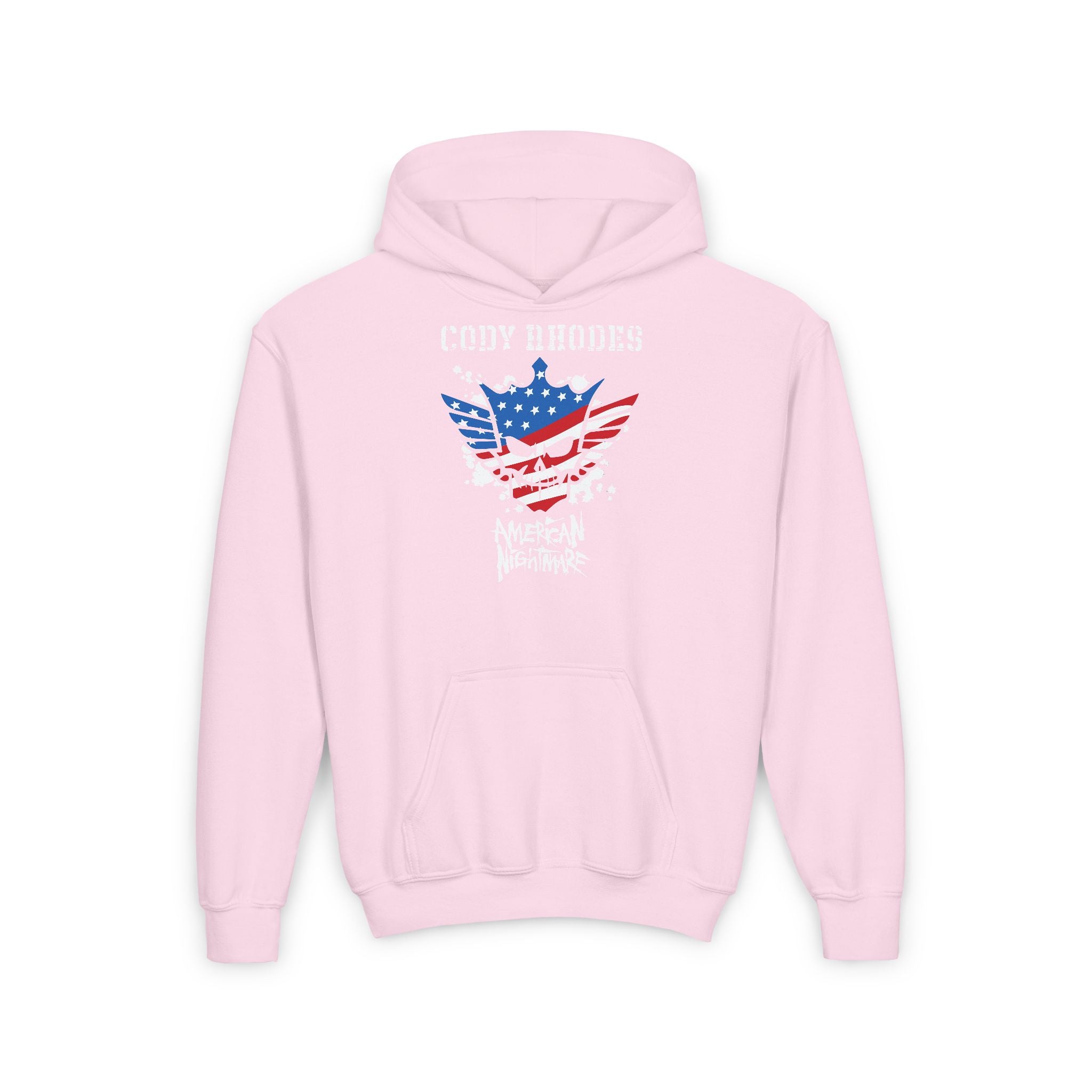 Cody Rhodes American Nightmare Design, Sports Fan Kids Hoodies - Youth Heavy Blend Hooded Sweatshirt, Unisex Wrestling Fan Hoodies, Gift for Her-Him, Casual Outwear