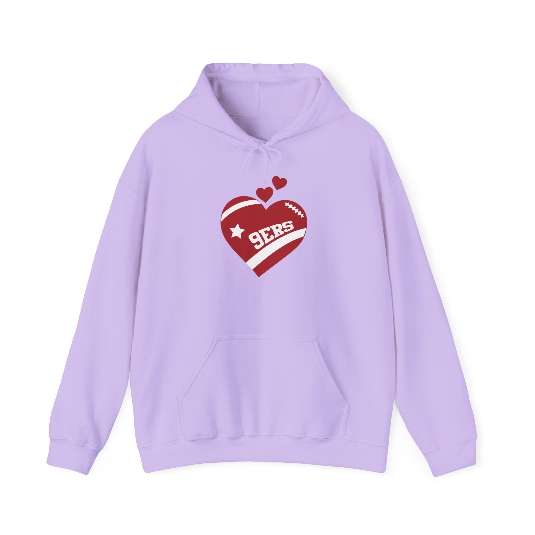 Cute Heart San Francisco Football Hoodies, SF Sports Team Sweatshirt, Football Fan Shirt, Hoodie Gift for Him-Her