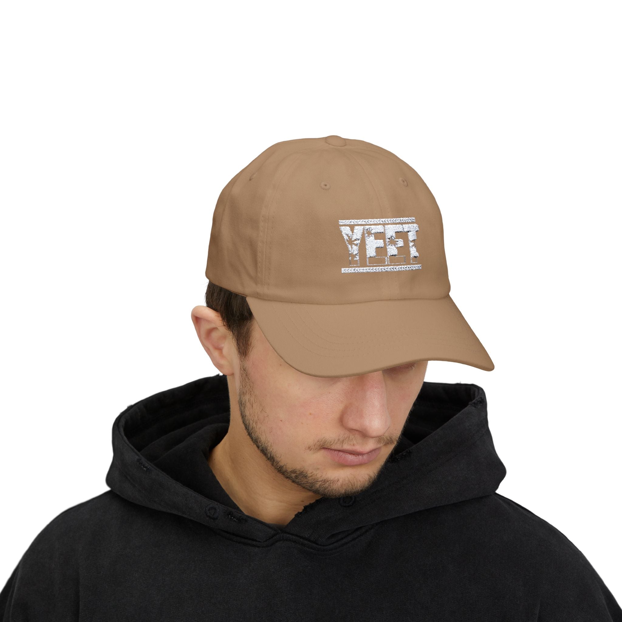 Yeet Graphic Text White Design, Sports Fan, Wrestling Dad Cap for Her and Him - Unisex Classic