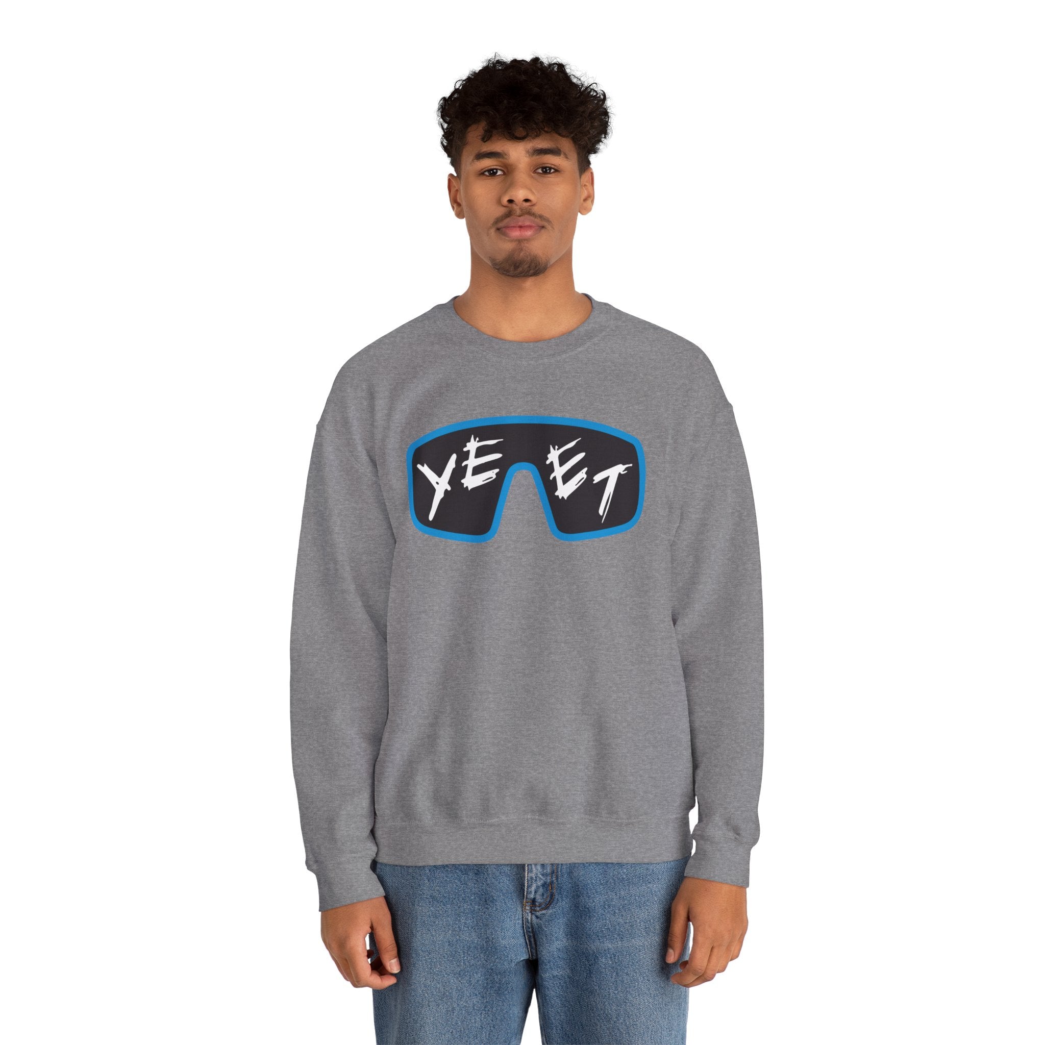 Yeet Glasses Sweatshirt, Wrestling Fan Unisex Sweatshirt - Gift for Him or Her, Casual Outwear, Heavy Blend Crewneck Sweatshirt