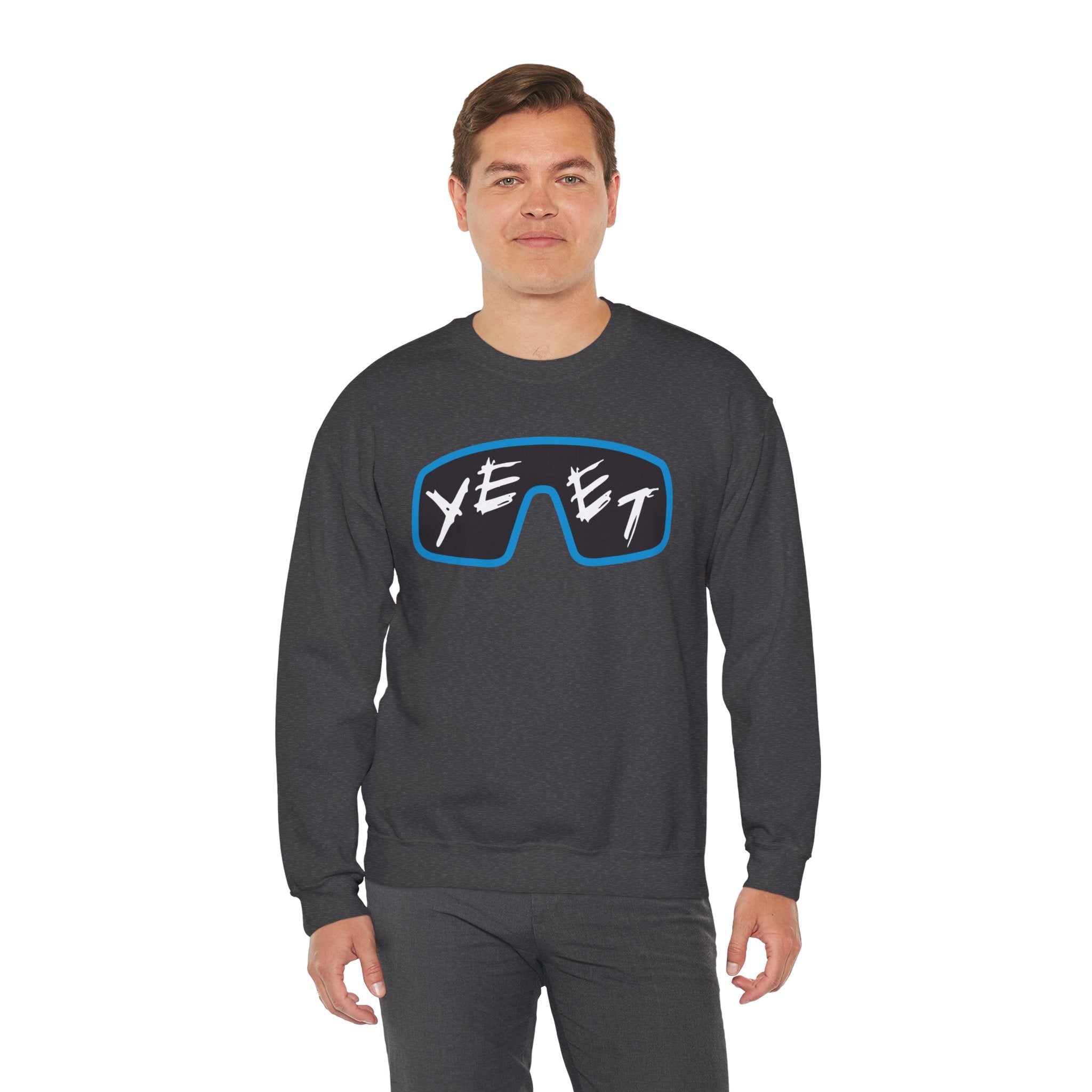 Yeet Glasses Sweatshirt, Wrestling Fan Unisex Sweatshirt - Gift for Him or Her, Casual Outwear, Heavy Blend Crewneck Sweatshirt