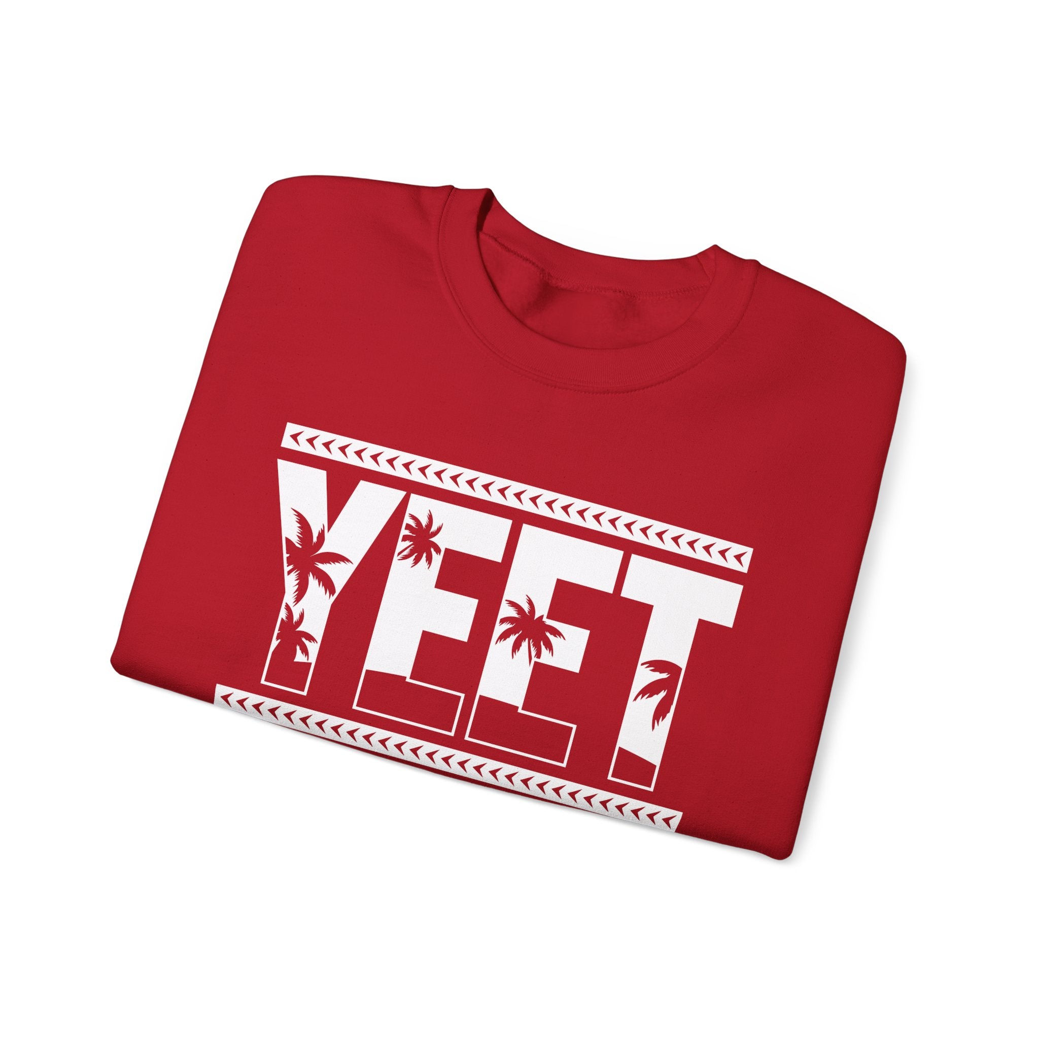 White Yeet Sweatshirt, Wrestling Fan Unisex Sweatshirt - Gift for Him or Her, Casual Outwear, Heavy Blend Crewneck Sweatshirt