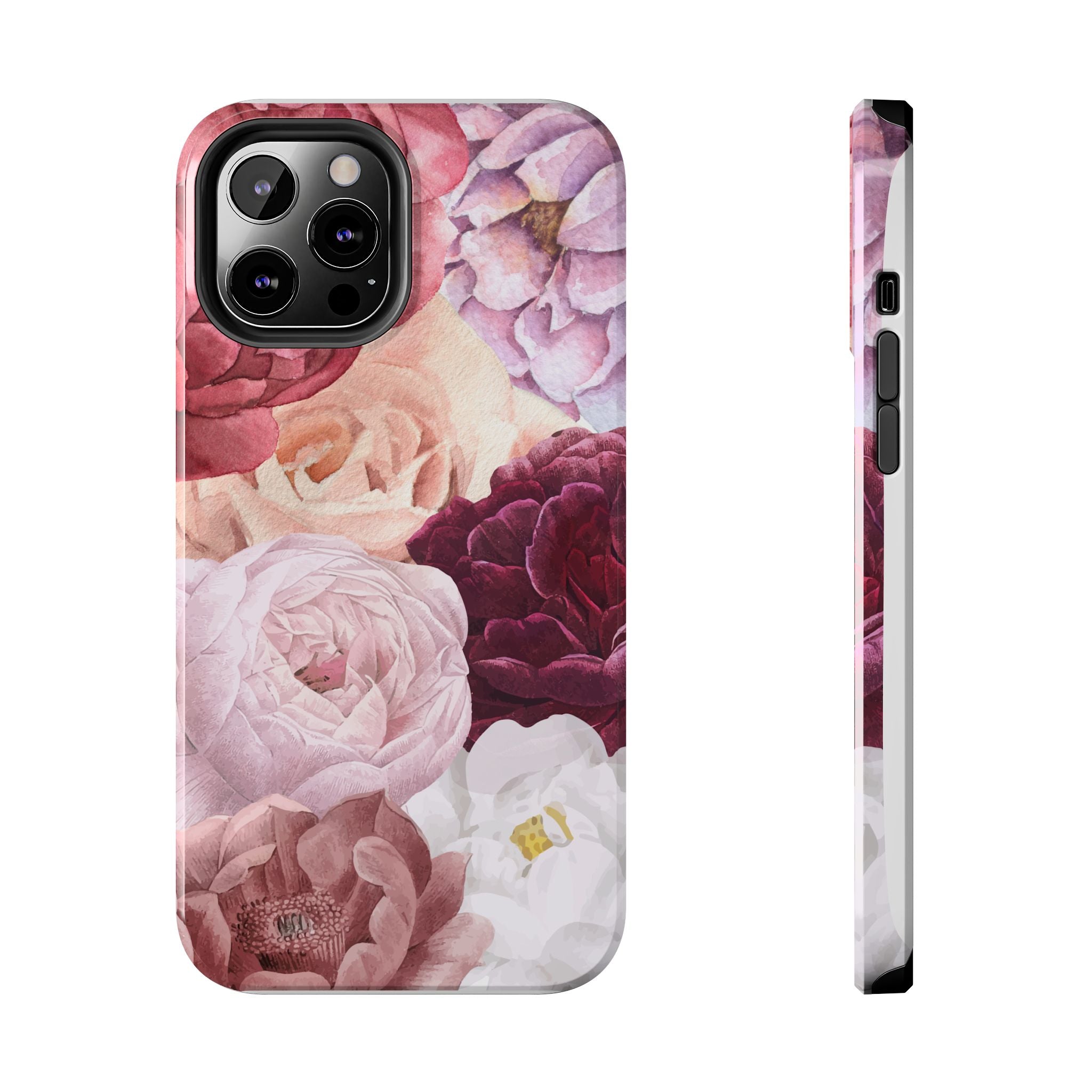 Pink Purple Watercolor Flower, Elegant Phone Cases, Stylish Phone Covers, Chic Phone Protectors, Fashionable Case for Her, Trendy Smartphone Accessories