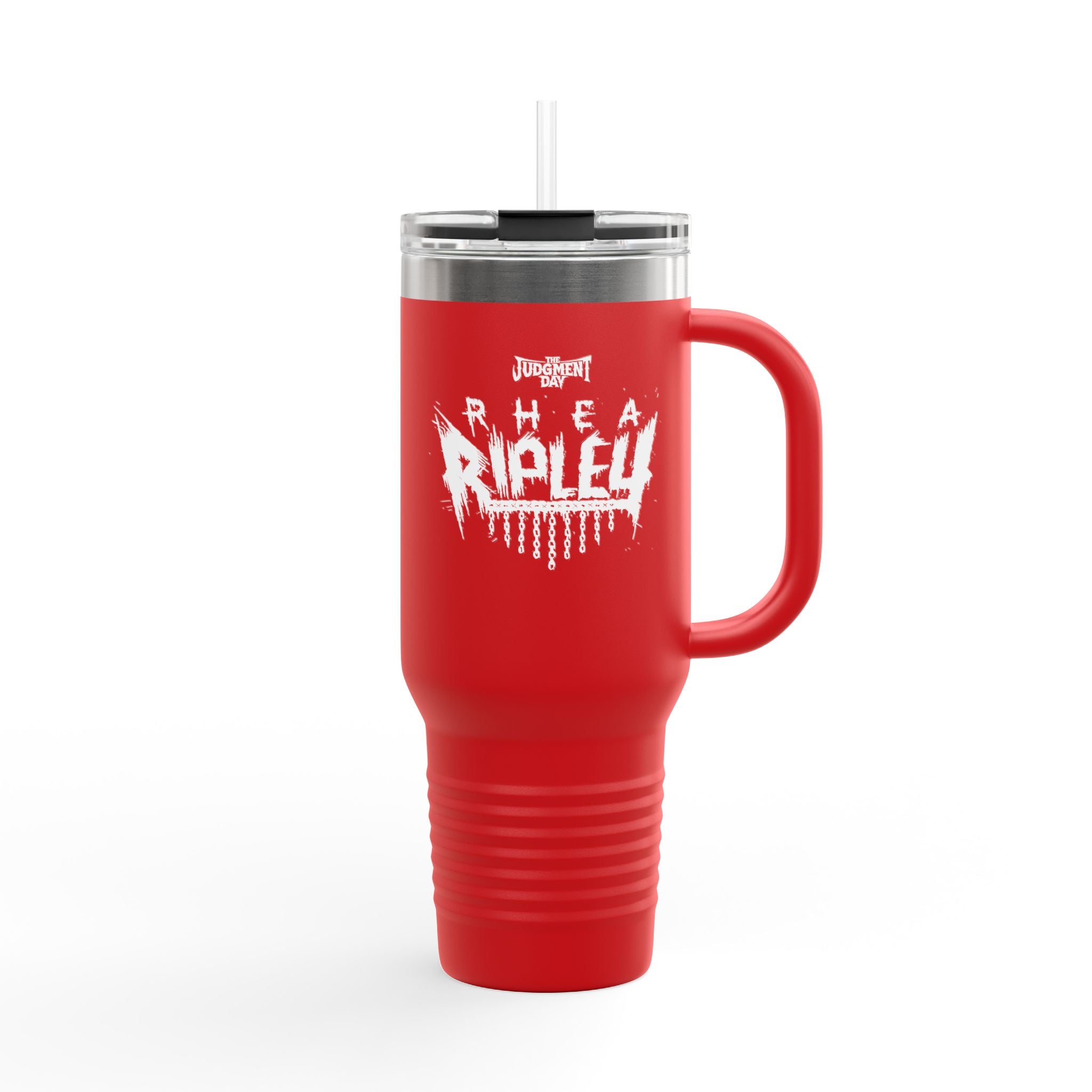 "The Judgement Day" Rhea Ripley  White Graphic Design,  Insulated Travel Mug, Gift for Her Gift for Him - 40oz, Gift for Her, Gift for Him