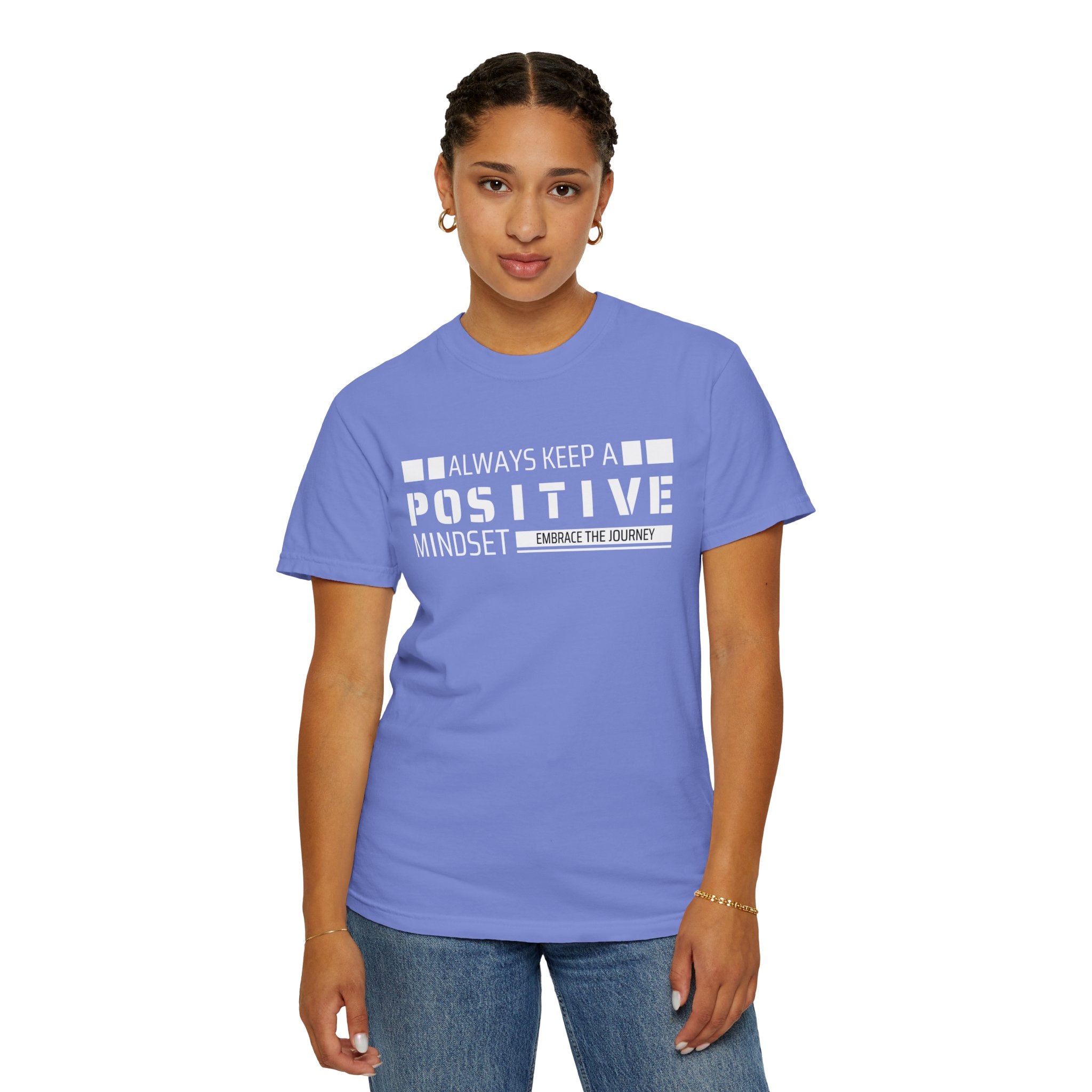 Always Keep A Positive Mindset, Graphic Design Unisex T-shirt, Casual Cotton Outwear, Gift for Him- Gift for Her, Stylish Tee, Cool Shirt, Trendy Apparel, Comfortable Top,