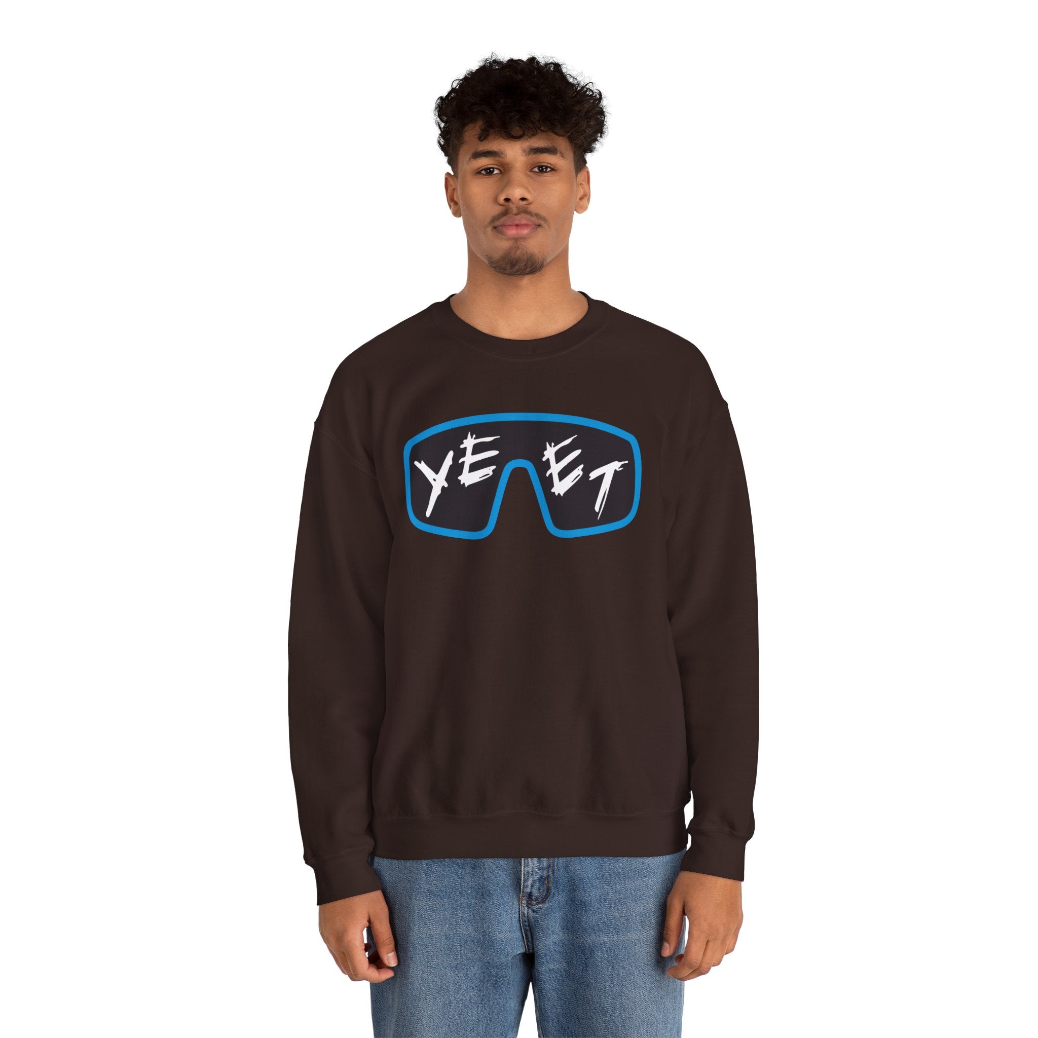 Yeet Glasses Sweatshirt, Wrestling Fan Unisex Sweatshirt - Gift for Him or Her, Casual Outwear, Heavy Blend Crewneck Sweatshirt