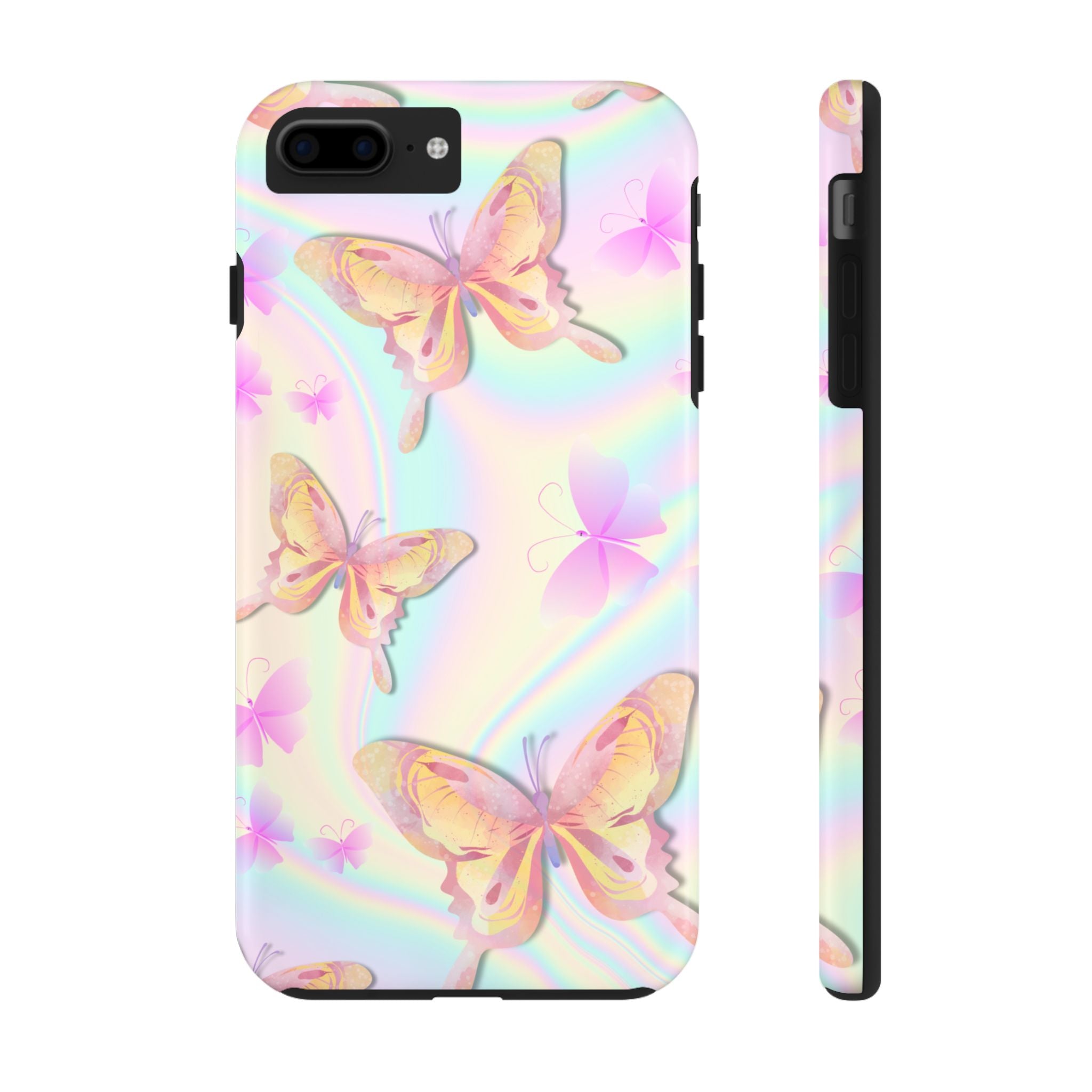 Pink and Purple Gradient Butterfly, Elegant Phone Cases, Stylish Phone Covers, Chic Phone Protectors, Fashionable Case for Her, Trendy Smartphone Accessories