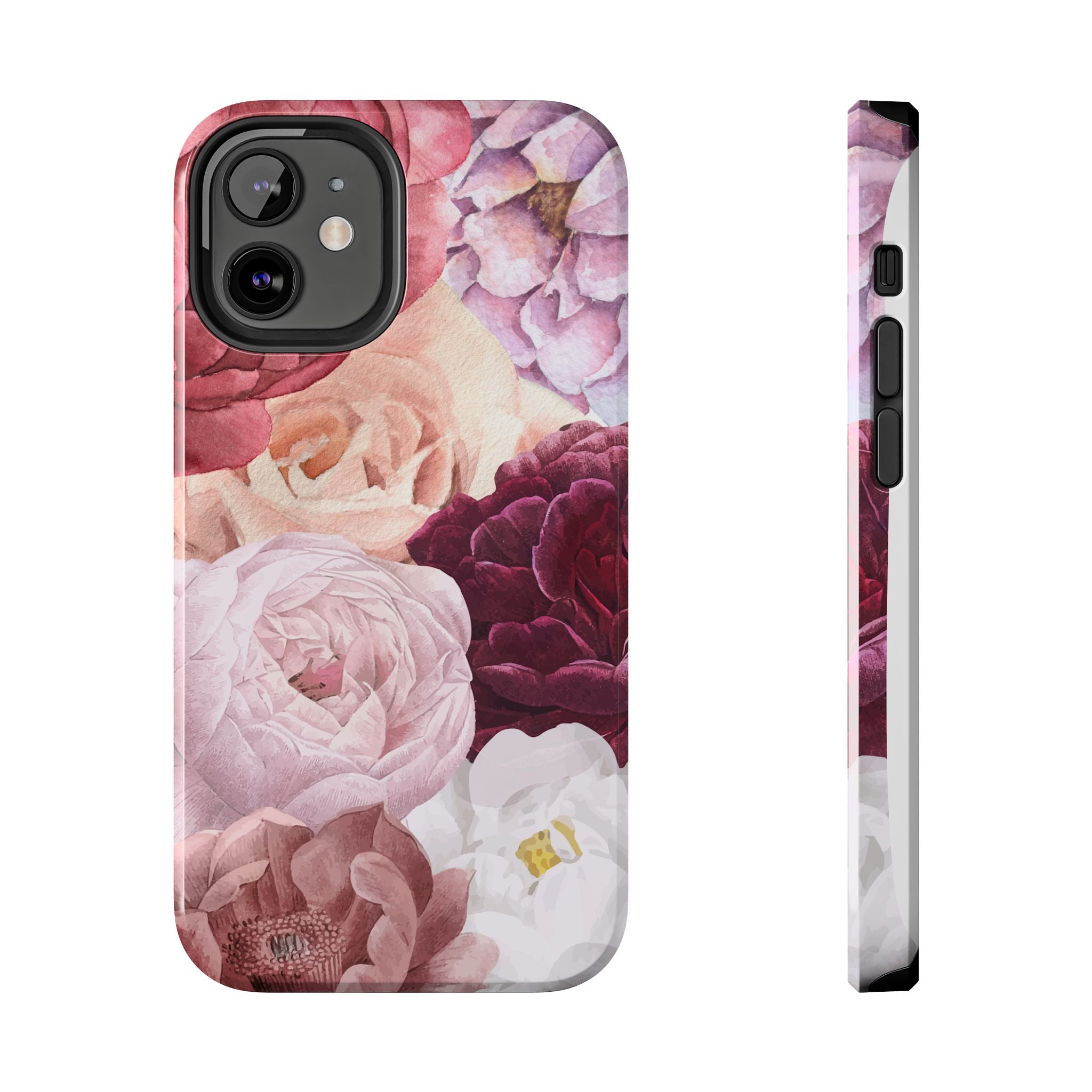 Pink Purple Watercolor Flower, Elegant Phone Cases, Stylish Phone Covers, Chic Phone Protectors, Fashionable Case for Her, Trendy Smartphone Accessories