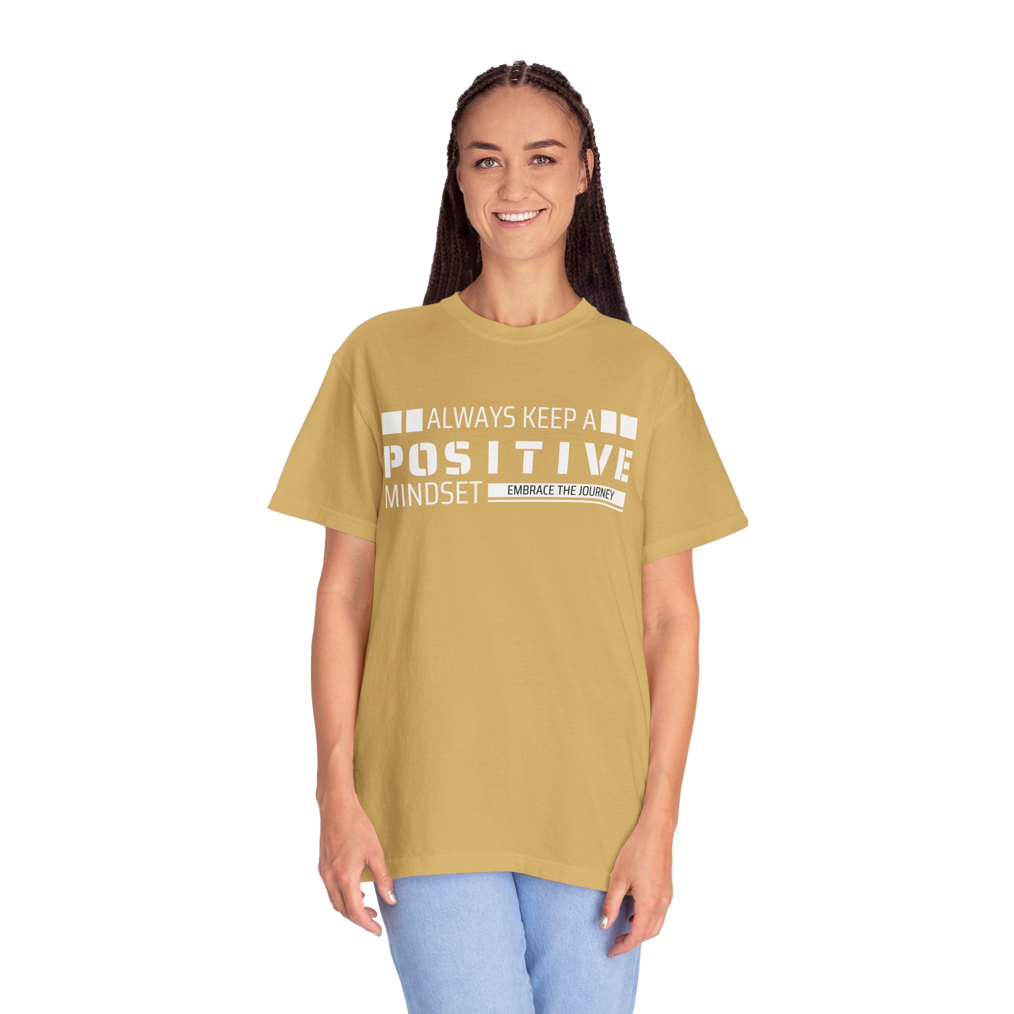 Always Keep A Positive Mindset, Graphic Design Unisex T-shirt, Casual Cotton Outwear, Gift for Him- Gift for Her, Stylish Tee, Cool Shirt, Trendy Apparel, Comfortable Top,