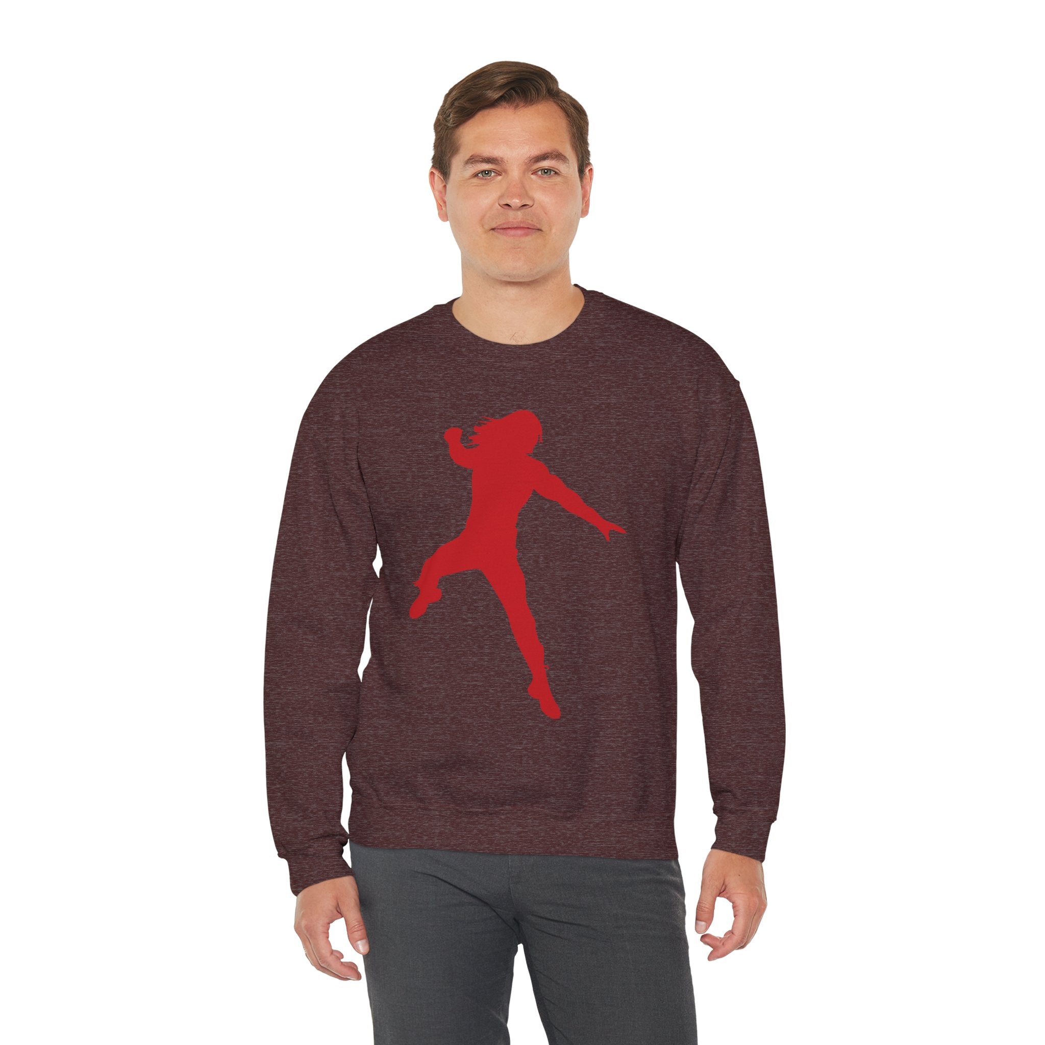 Roman Reigns Red Design, Wrestling Fan Unisex Sweatshirt - Gift for Him or Her, Casual Outwear, Graphic Design, Heavy Blend Crewneck Sweatshirt