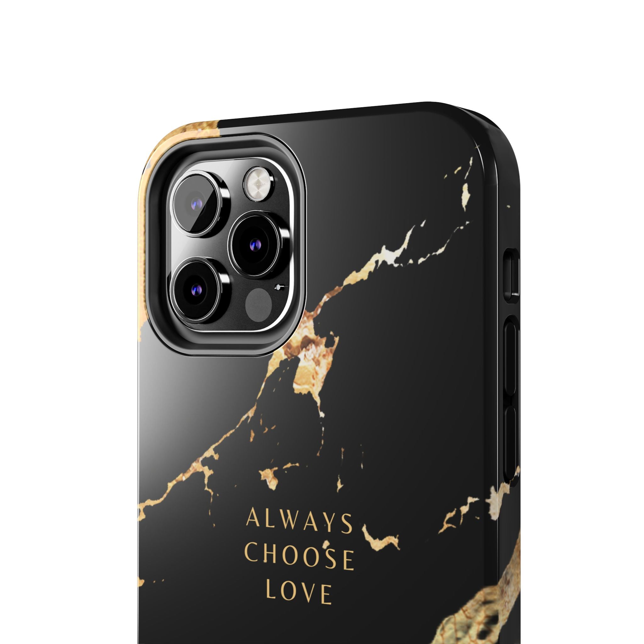 Black Gold Always Choose Love, Elegant Phone Cases, Stylish Phone Covers, Chic Phone Protectors, Fashionable Case for Her, Trendy Smartphone Accessories